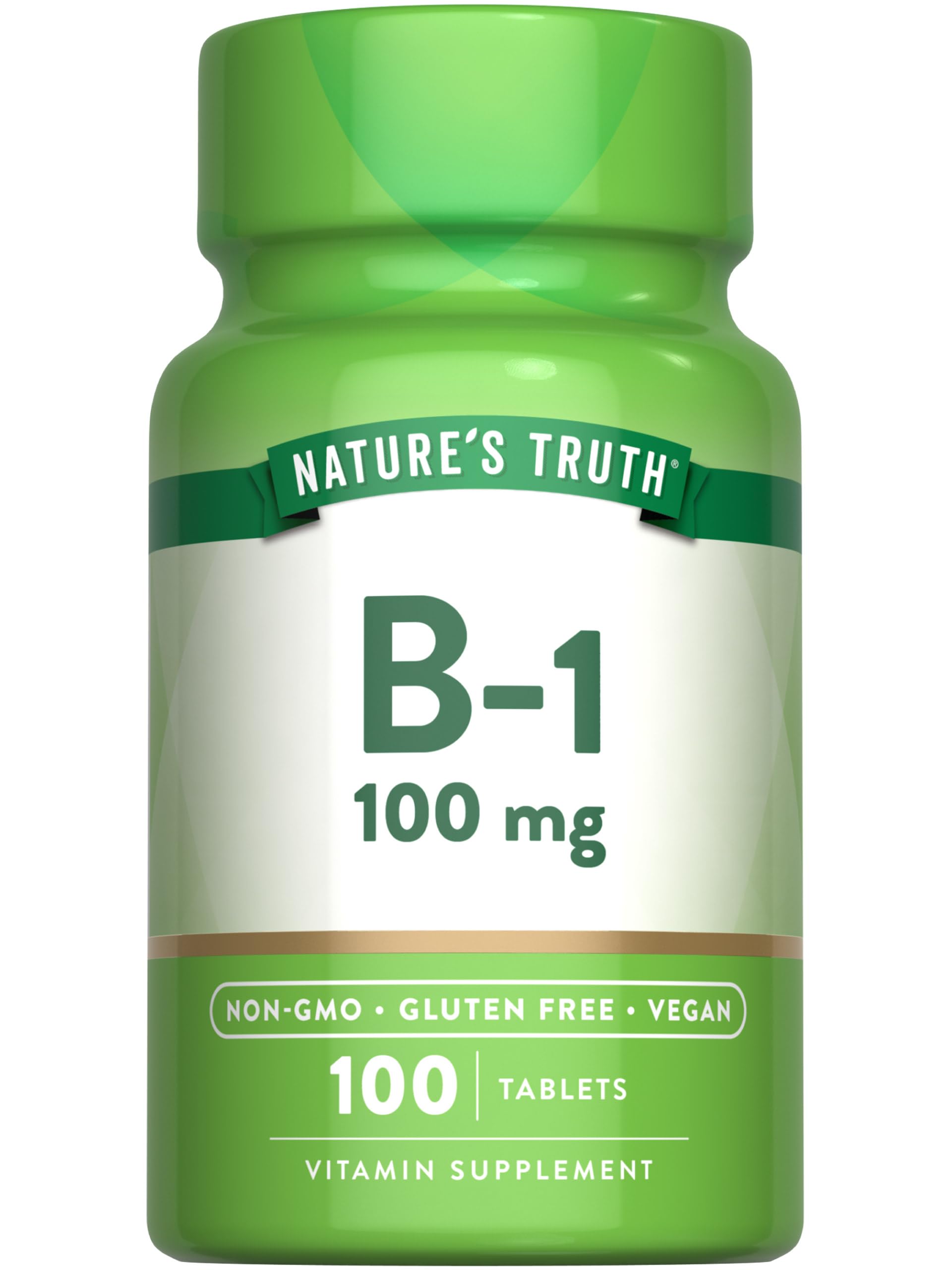 Nature's Truth Vitamin B-1 100mg Tablets, 100 Count