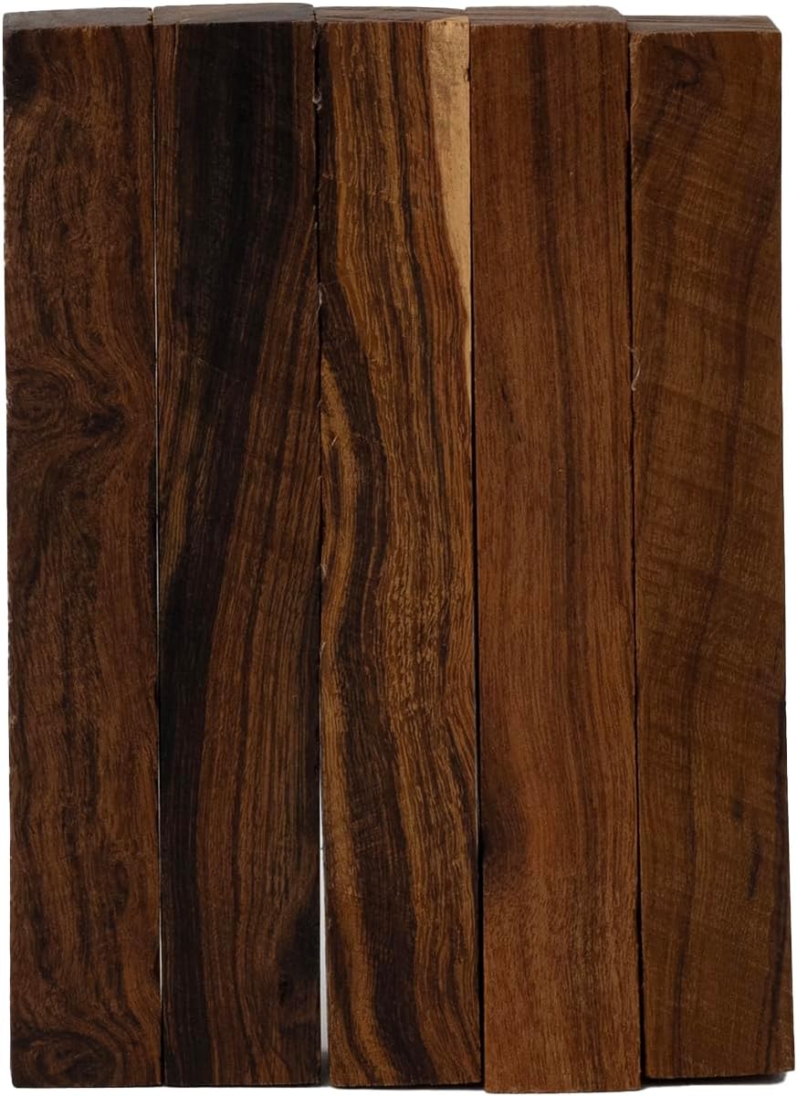 IECAP LLC Desert Ironwood Pen Blanks Hardwood – Grade B, Pack of 5 - Exotic Wood Turning Supplies Blanks for Pen Making, Tools Handles & DIY Crafts – Woodturning Lumber – 6 1/4 x 7/8 x 7/8 Inches