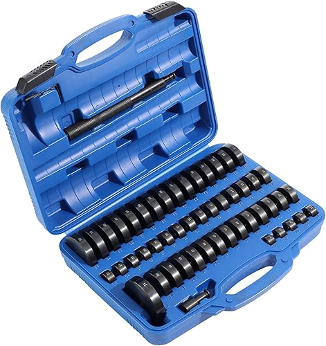 Miniatura 10 de VEVOR Juego de 52 unidades de cojinetes y sellos personalizados, carrera de rodamientos de eje de rueda de transmisión, removedor de instalador de