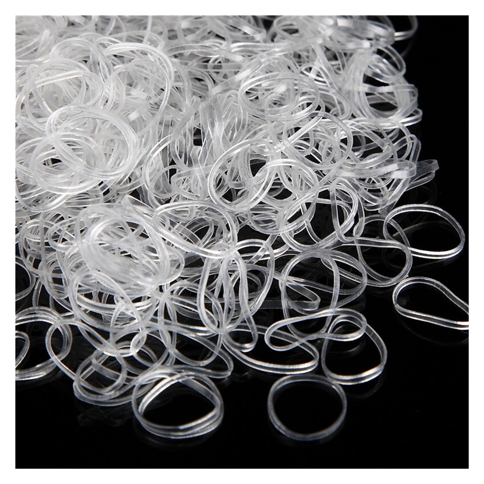 Elastici 1000 Pezzi/Confezione di Elastici for Capelli in Gel Trasparente, ECC.(Transparent)