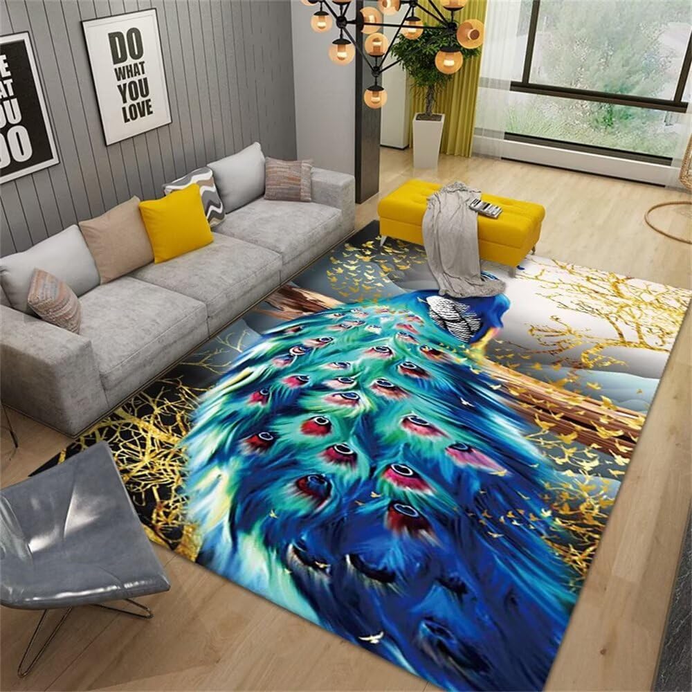 Moquette chambre et grand tapis de salon bleu gris 130x180cm