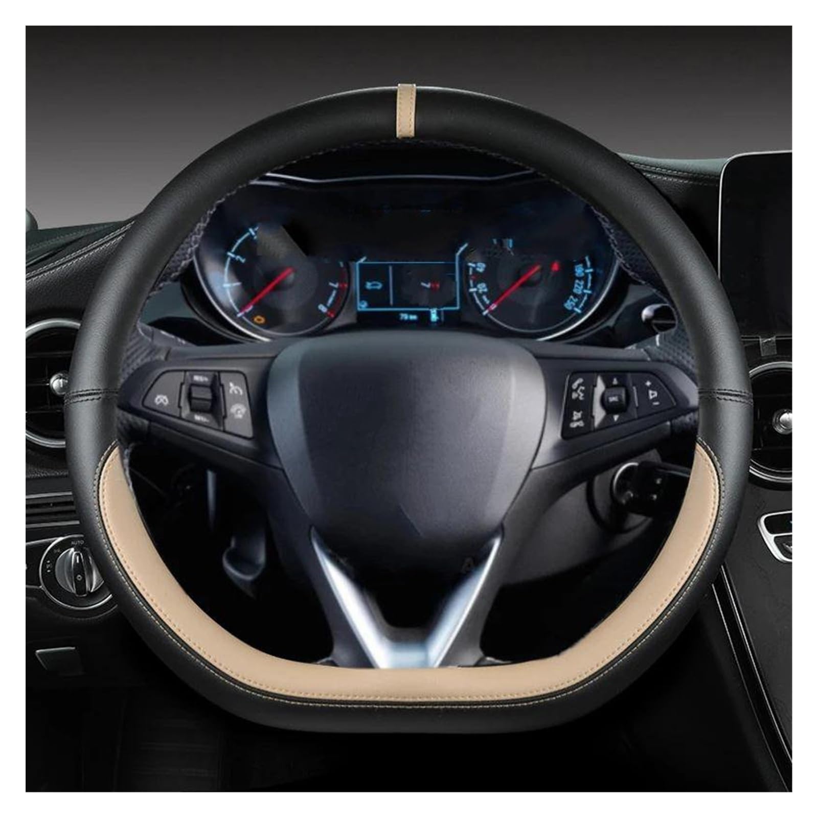 Stuurhoes Auto Stuurhoes D Vorm Leer 38CM Voor Opel Voor Grandland X