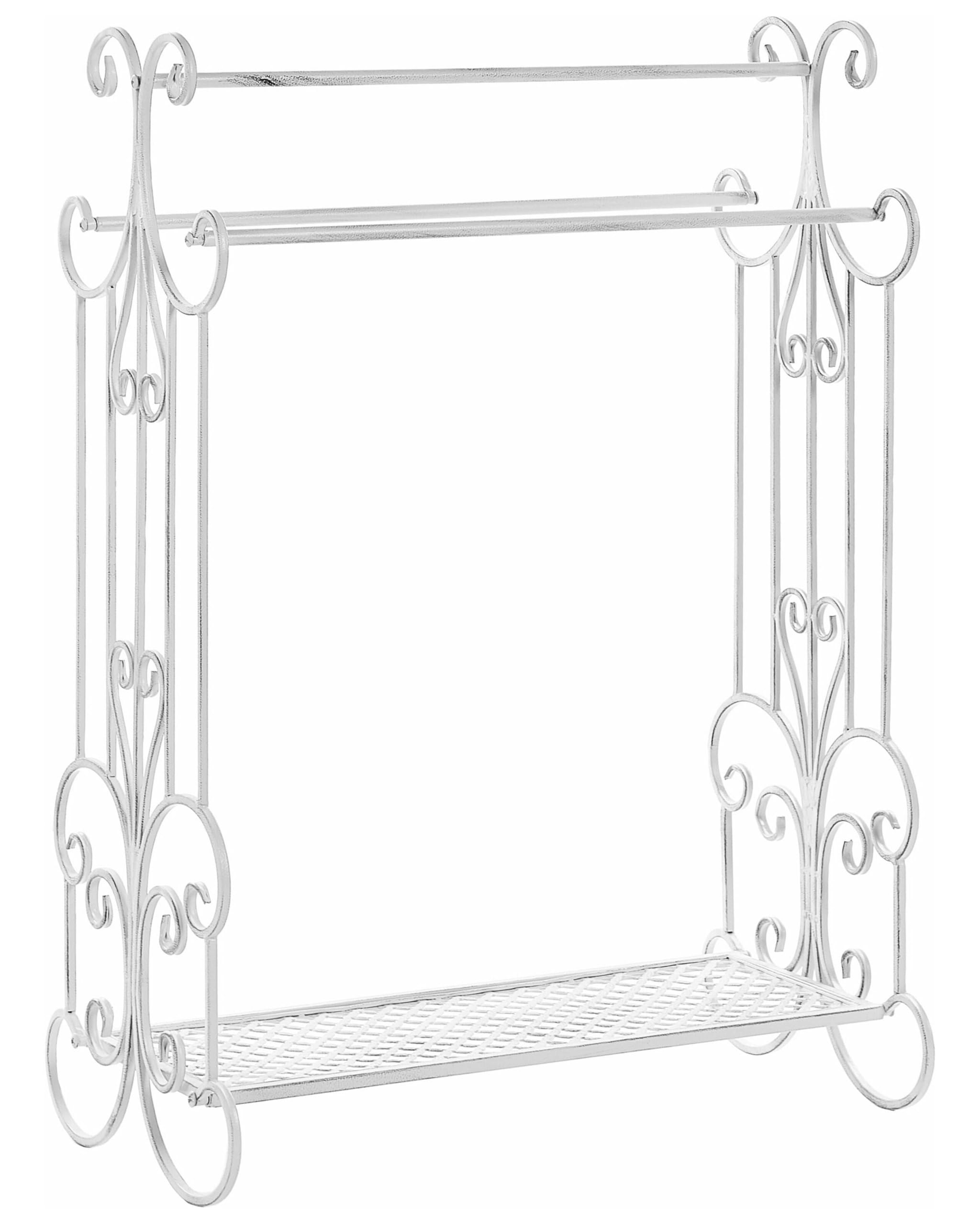Portasciugamani da terra 60 x 90 cm in ferro 3 binari bianco