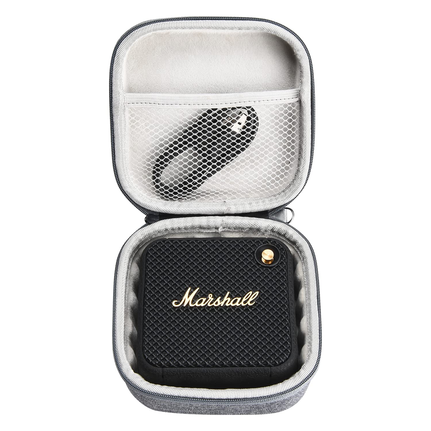 Carrying Case Compatible with Marshall WILLEN II/I,Bose SoundLink Micro 2 Portable Bluetooth Speaker,Protective Hard Shell Storage Bag for Marshall Willen Portable Bluetooth Speaker (Gray)