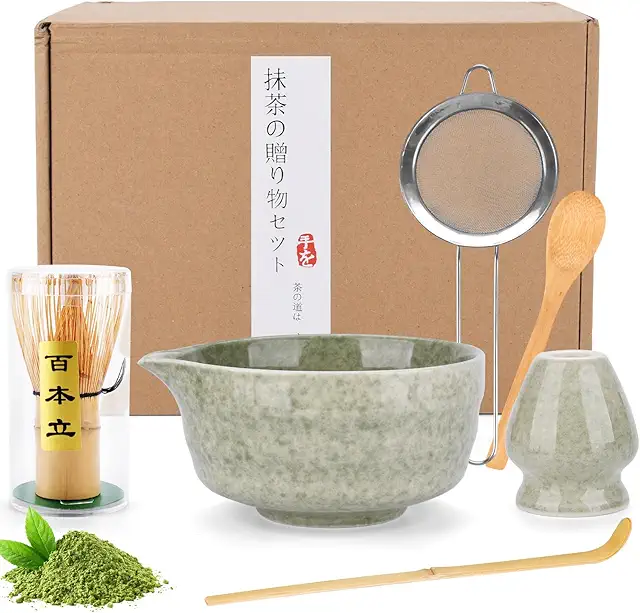 Kit de Ceremonia Japonesa de Matcha de 6 Piezas - Set Completo para Té