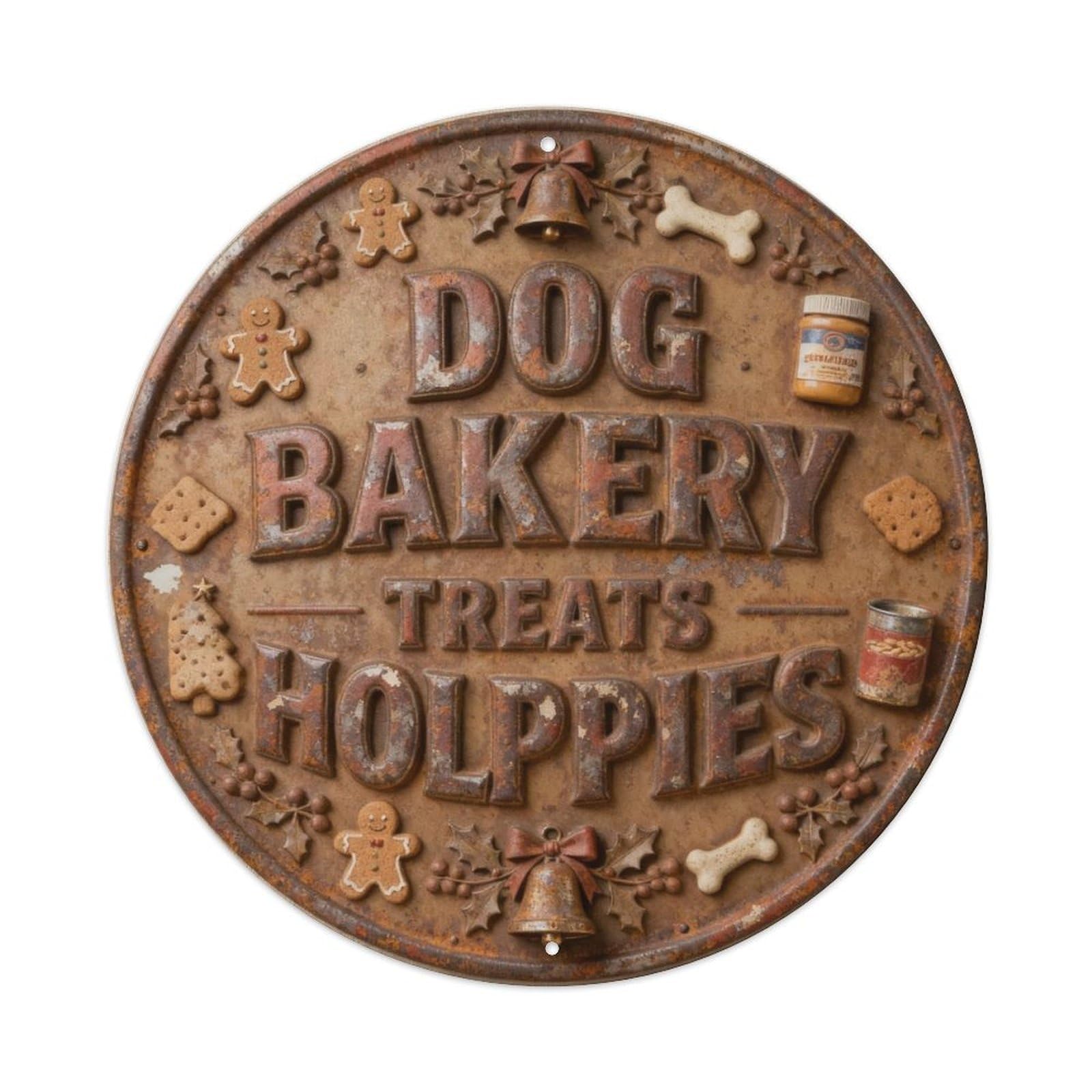 DOG BAKERY TREATS FOR PUPPIES Metal Tin Sign Plaque