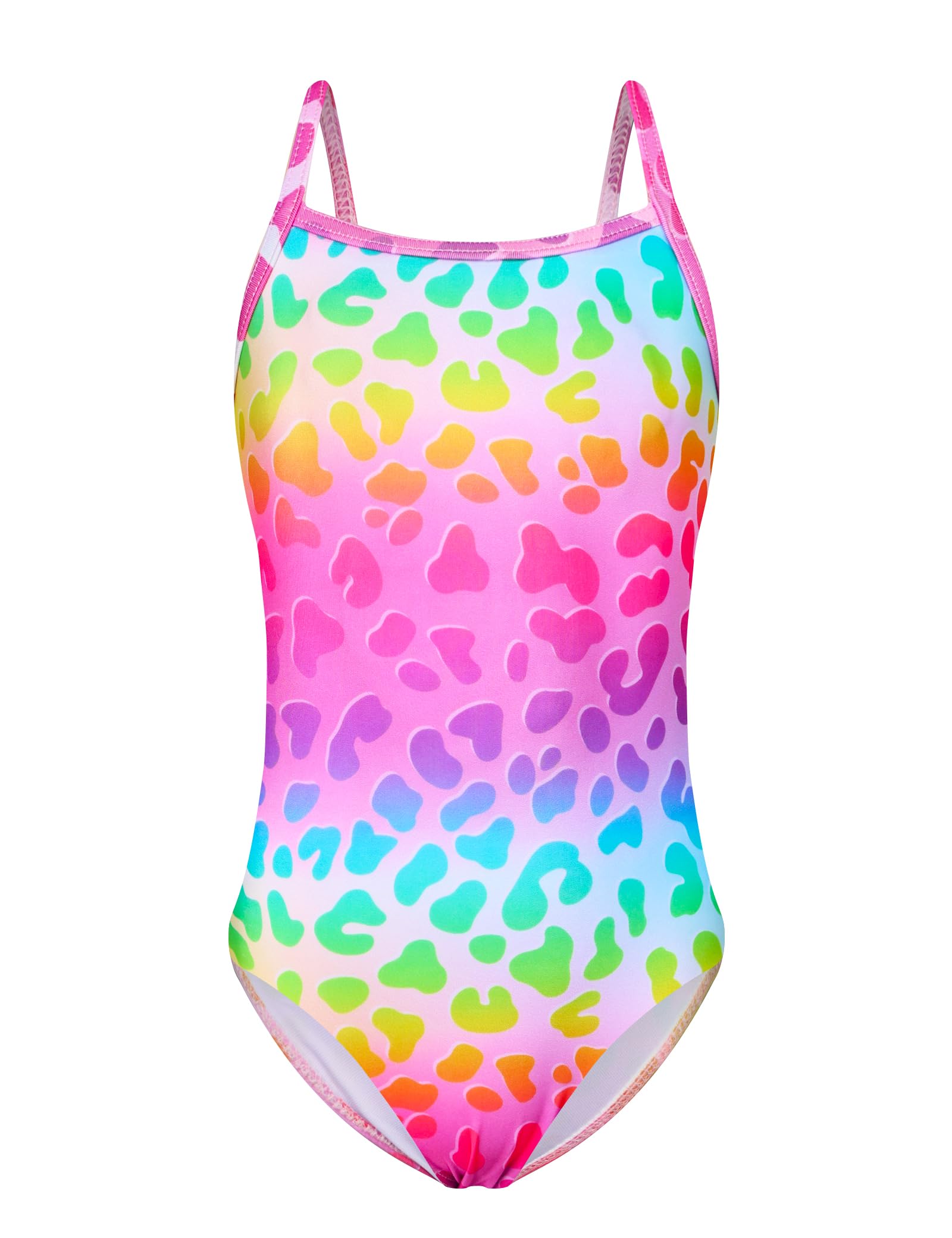 Snowheart Girls Swimsuit One-Piece Bathing Suits Multicolor Kids Sport Summer Beach Swimwear for 2-12 Years Old