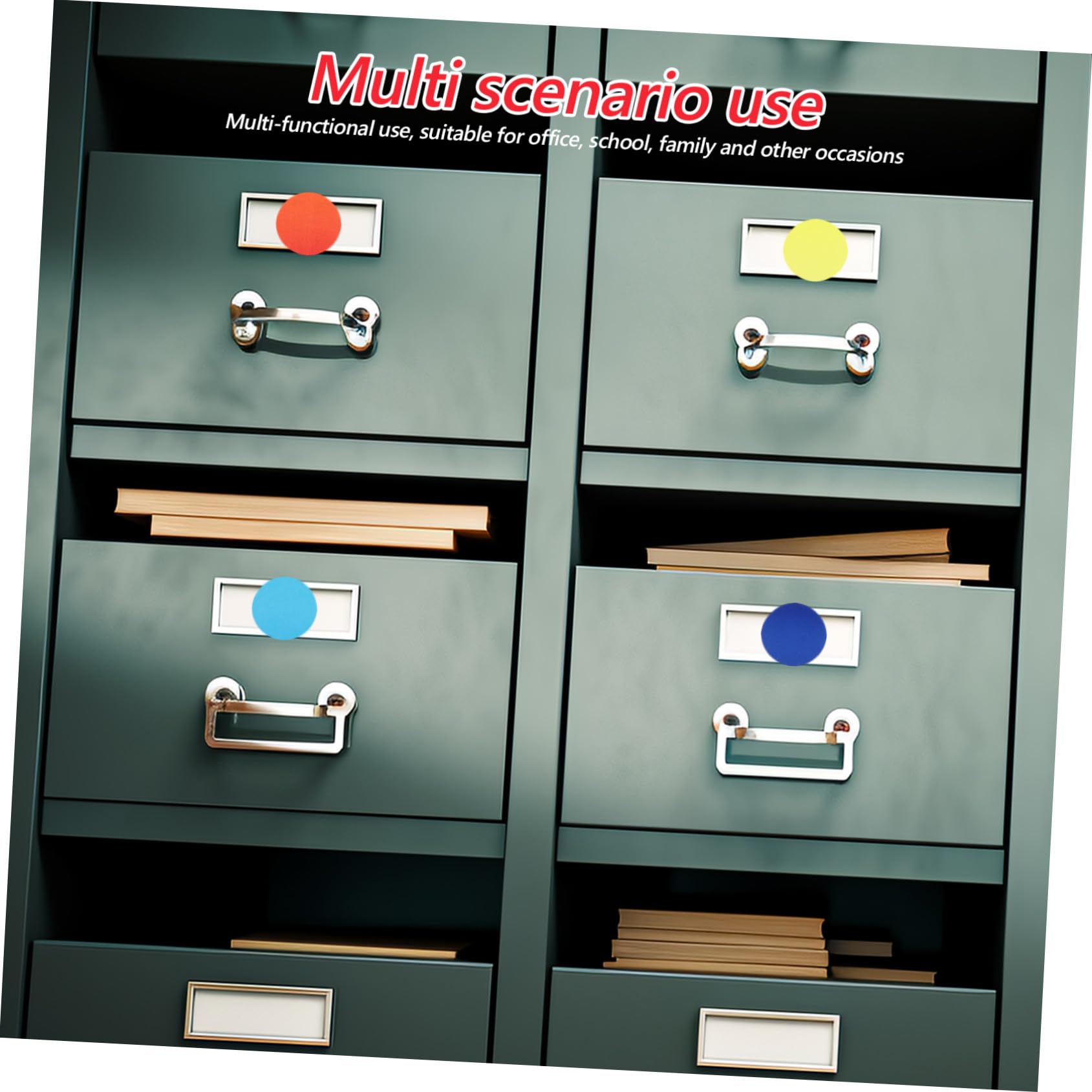 100 Pezzi Etichette Adesive Rotonde per Organizzazione Precisione e Codifica Colore per Scuola