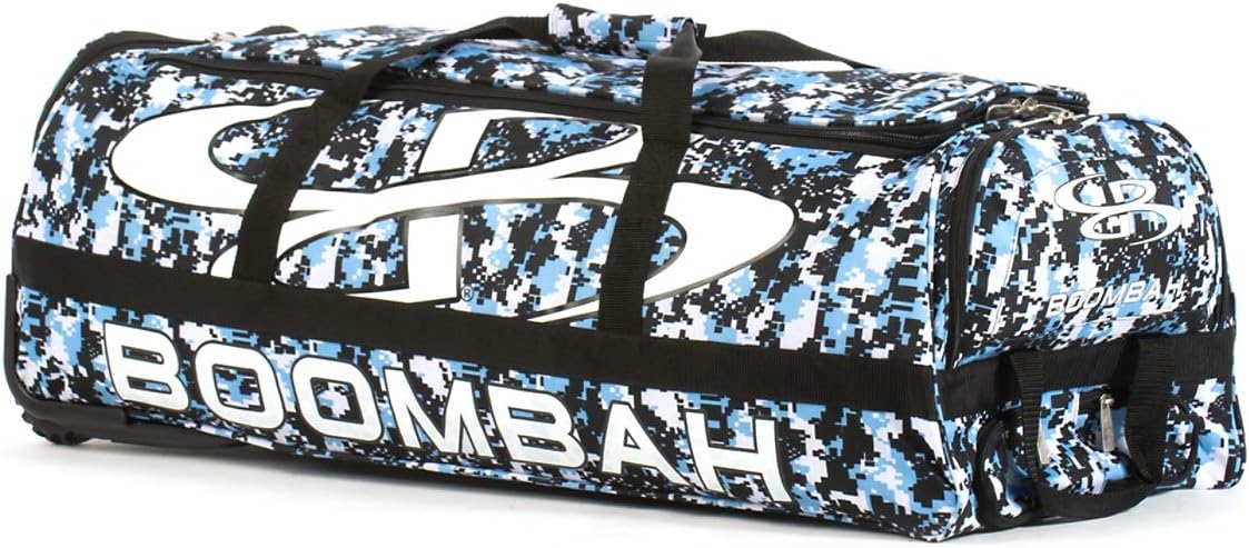 Boombah Brute Camo Rolling Baseball/Softball Bat Bag - 35" x 15" x 12-1/2" - Multiple Color Options - Holds 4 Bats and Room for Gear - Wheeled Bag