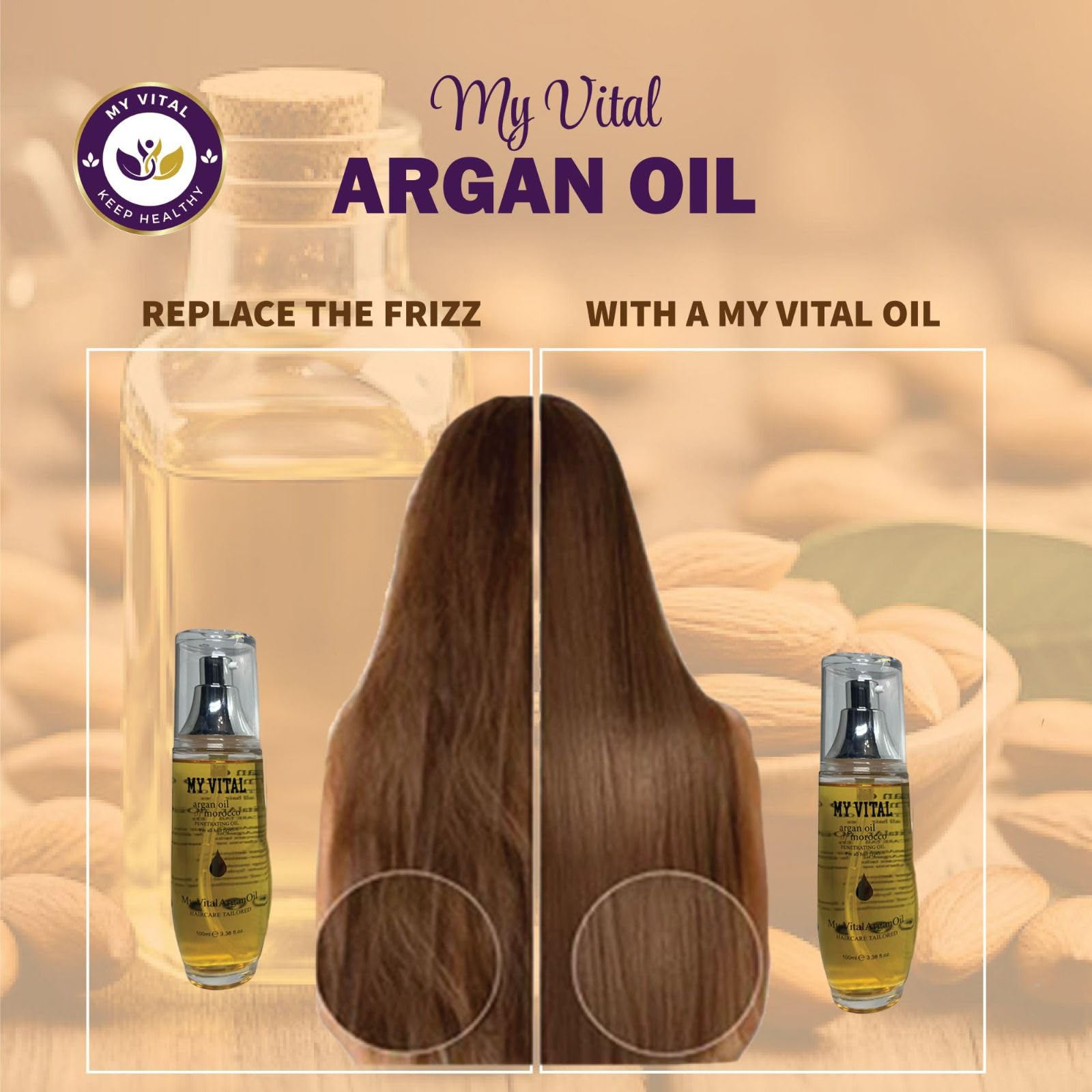 My Vital Argan Oil of Morocco Penetrating Oil, 100ml, 100 ml (Pack of 1) - Image 3