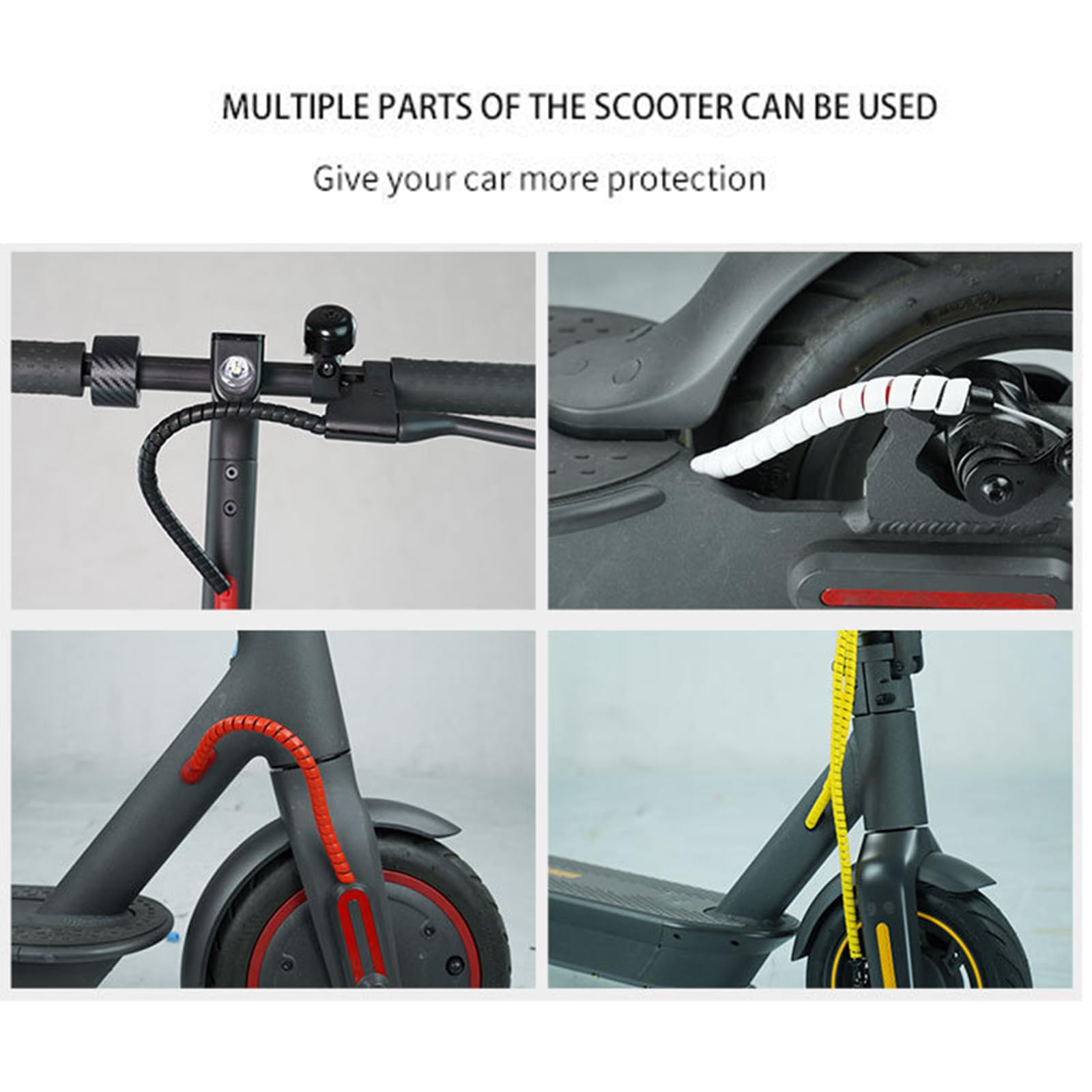 Copertura protettiva per linea scooter elettrico Organizzatori di cavi per tubi Spirali Avvolge Filo di avvolgimento Linea Scooter