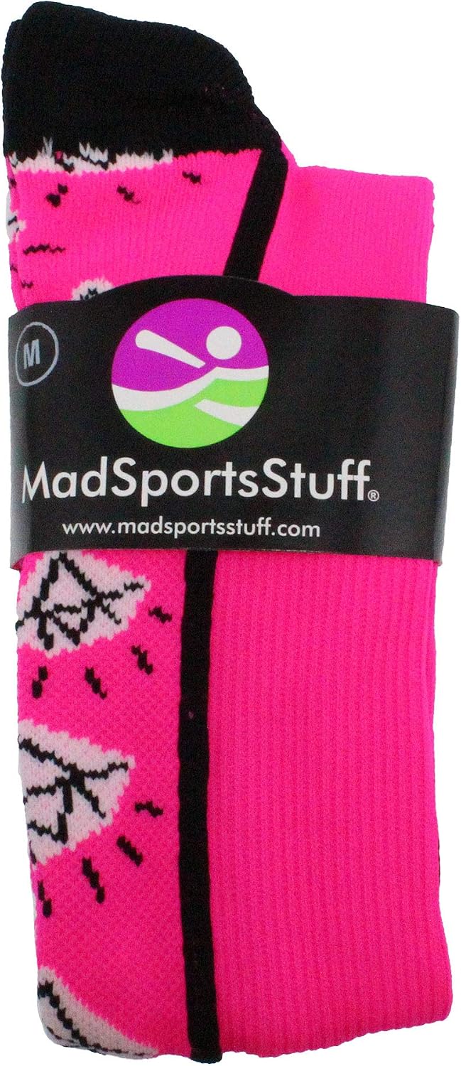 MadSportsStuff Softball Socks with Diamonds for Girls Women Kids Youth Adult Over the Calf Soccer