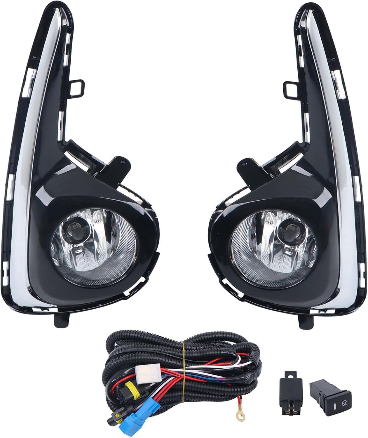 labwork Left Driver and Right Passenger Side Pair Fog Lights Replacement for Yaris 2018 2019 2020 DRL Fog Lamp