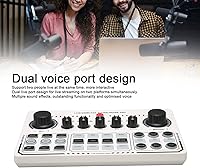 Vista 4 de Tarjeta de sonido en vivo X50, 12 efectos de sonido cálidos, silencio de un toque, ajuste de reverberación, tarjeta de sonido externa USB de doble