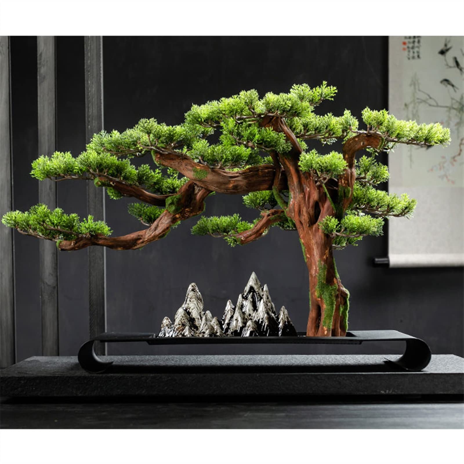 Knstliche Pflanzen Knstlicher Bonsai-Baum, Holzsimulation, groe  Willkommens-Kiefer, geflschte Berg-Bonsai-Pflanzen, Zen-Ornamente for  Zuhause, ...