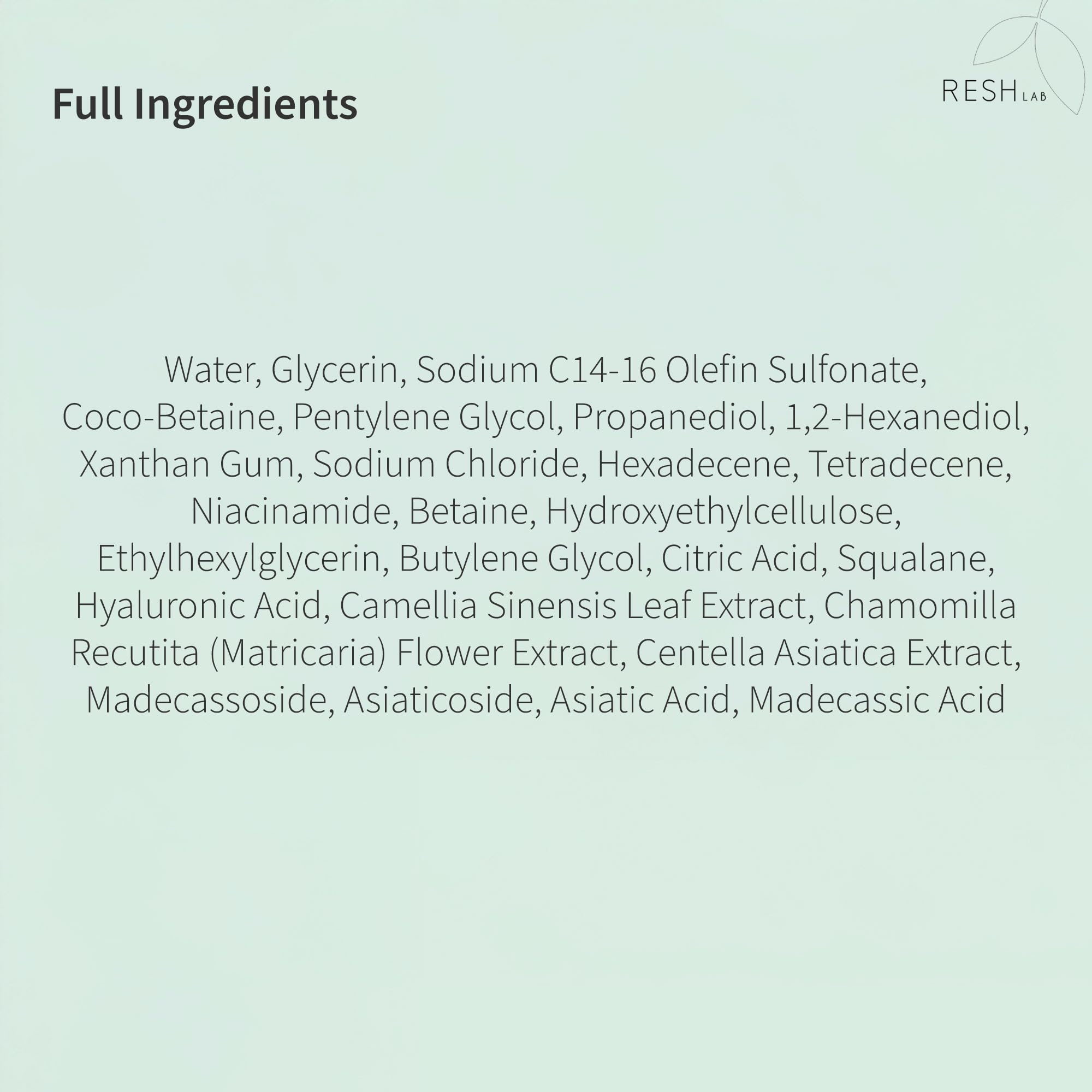 Resh Lab Green Gentle Gel Cleanser - Hassas Ciltler İçin Nazik Temizleme Jeli