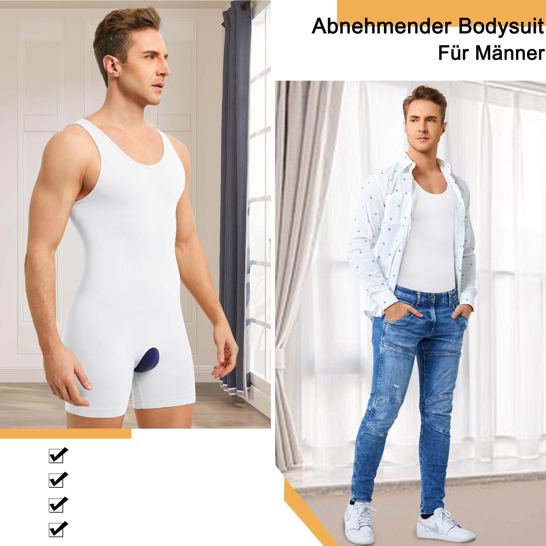 Gotoly Debardeur de Compression Gainant Homme Sculptant Full Body Shaper sans Couture Gaine Ventre Plat Maillots de Corps Amincissante