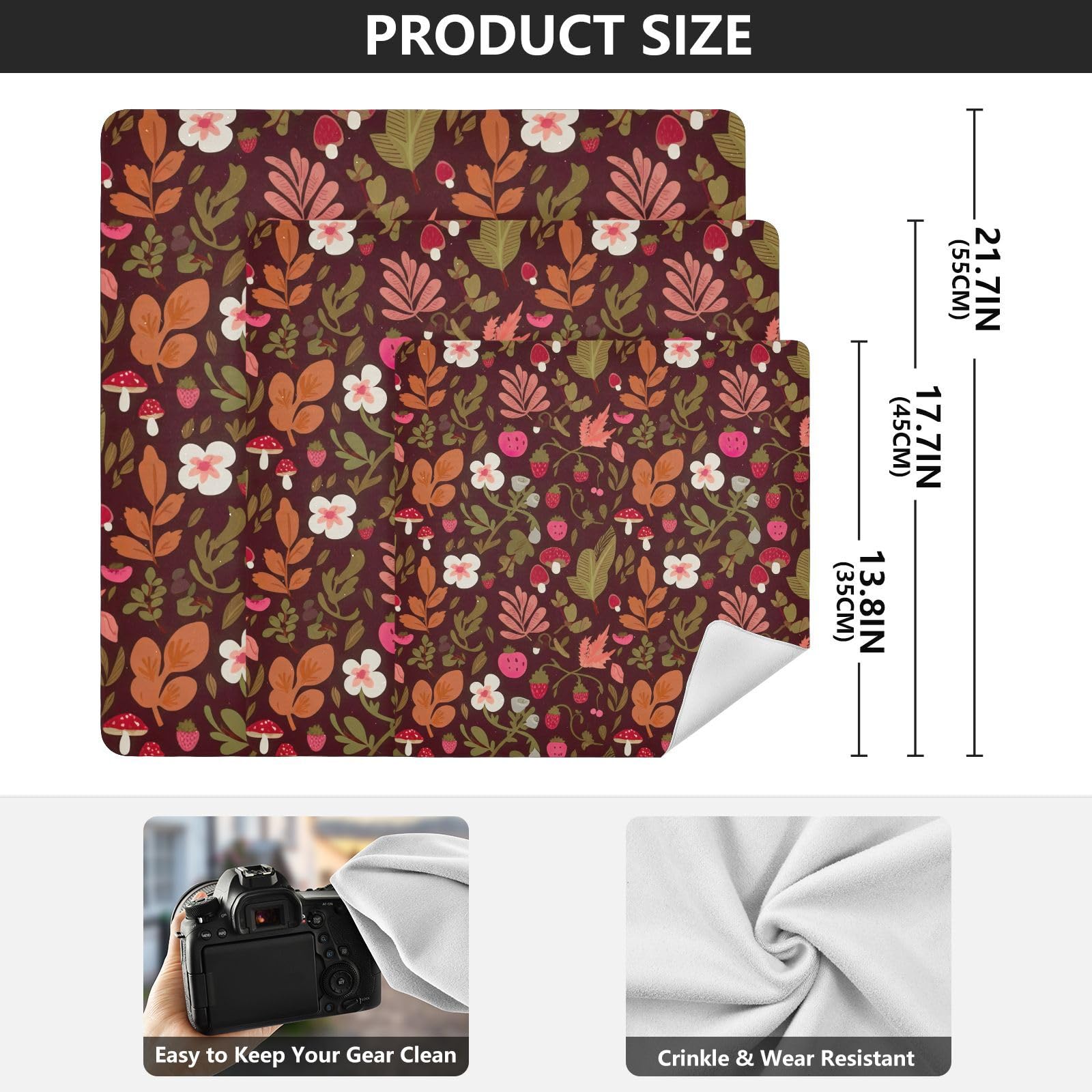 ODAWA Multi-purpose Wrap Cloth Cute Forest Flowers Self-adhesive Cloth 21.7