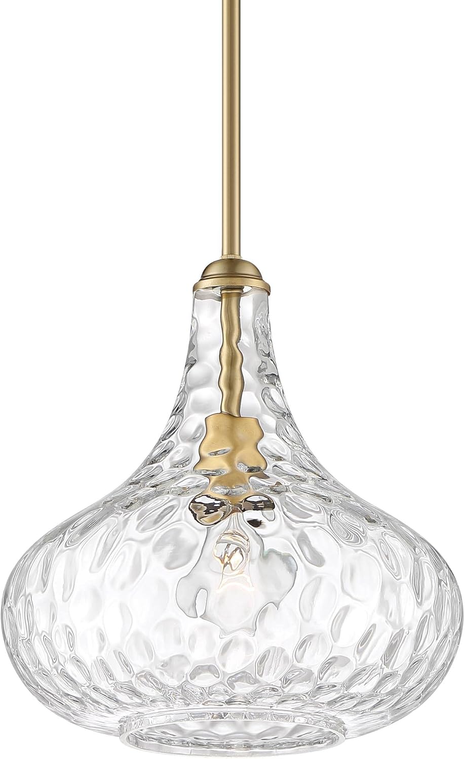 360 Lighting Cora Plated Gold Mini Pendant Lighting 11" Wide Modern Clear Glass Shade Fixture for Dining Room House Entryway Bedroom Kitchen Island Hallway High Ceilings