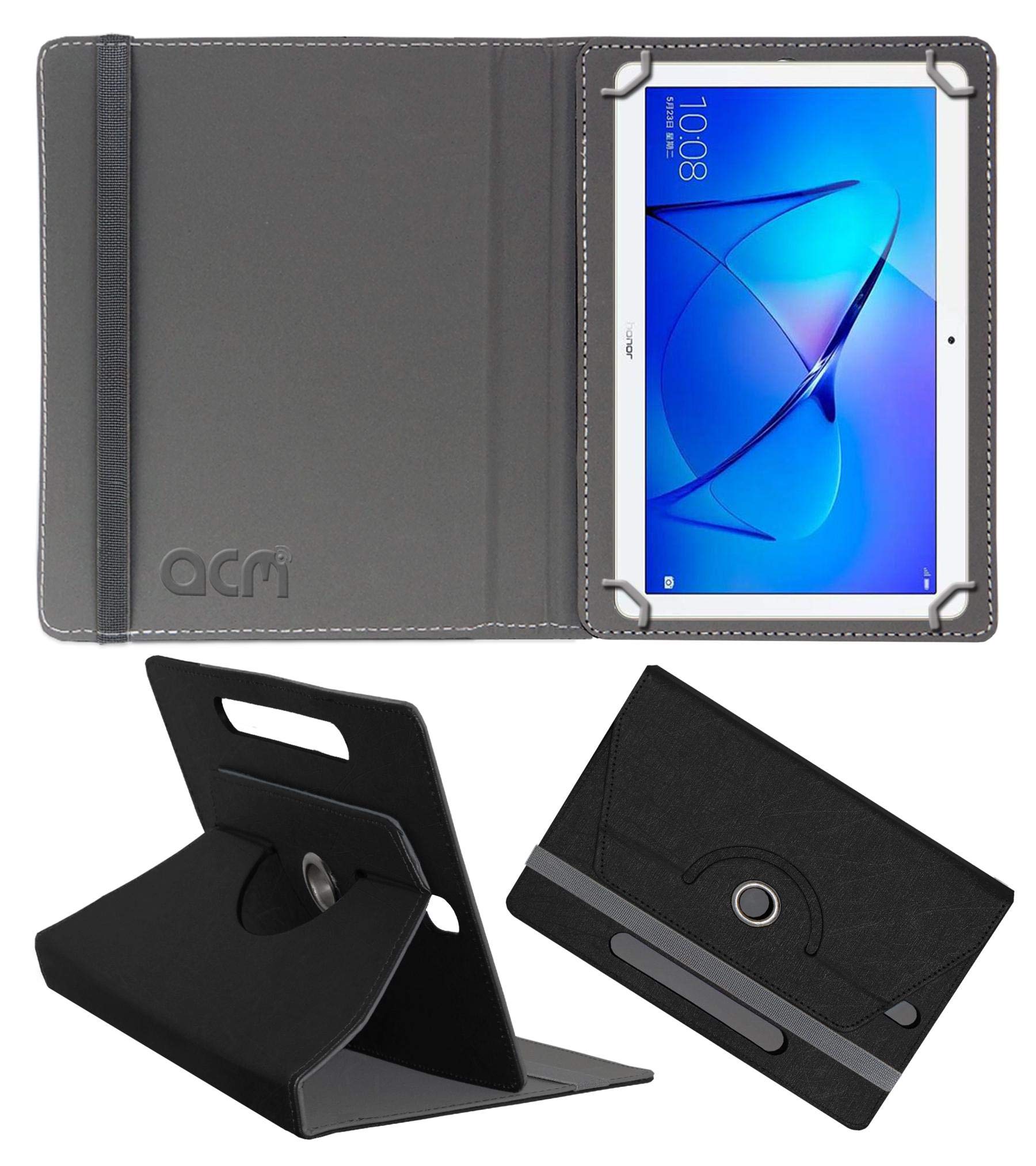 ACM Designer Rotating Leather Flip case/Folio case Compatible with Huawei Honor Mediapad T3 10 Cover Stand Black (B079GY4L1J) Amazon Price History, Amazon Price Tracker