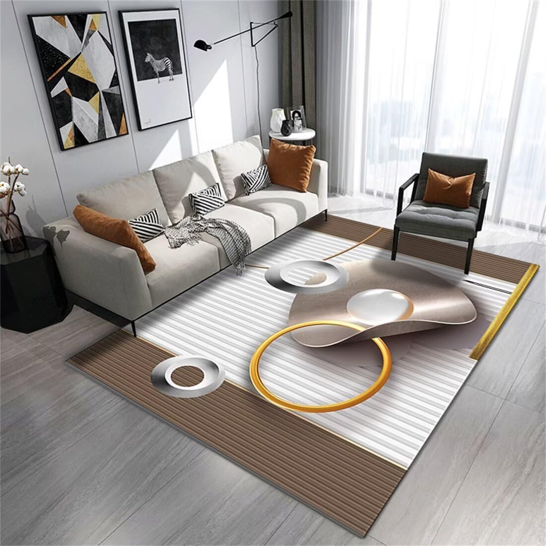 Tapis chambre fille et enfant style moderne classique 70x140cm