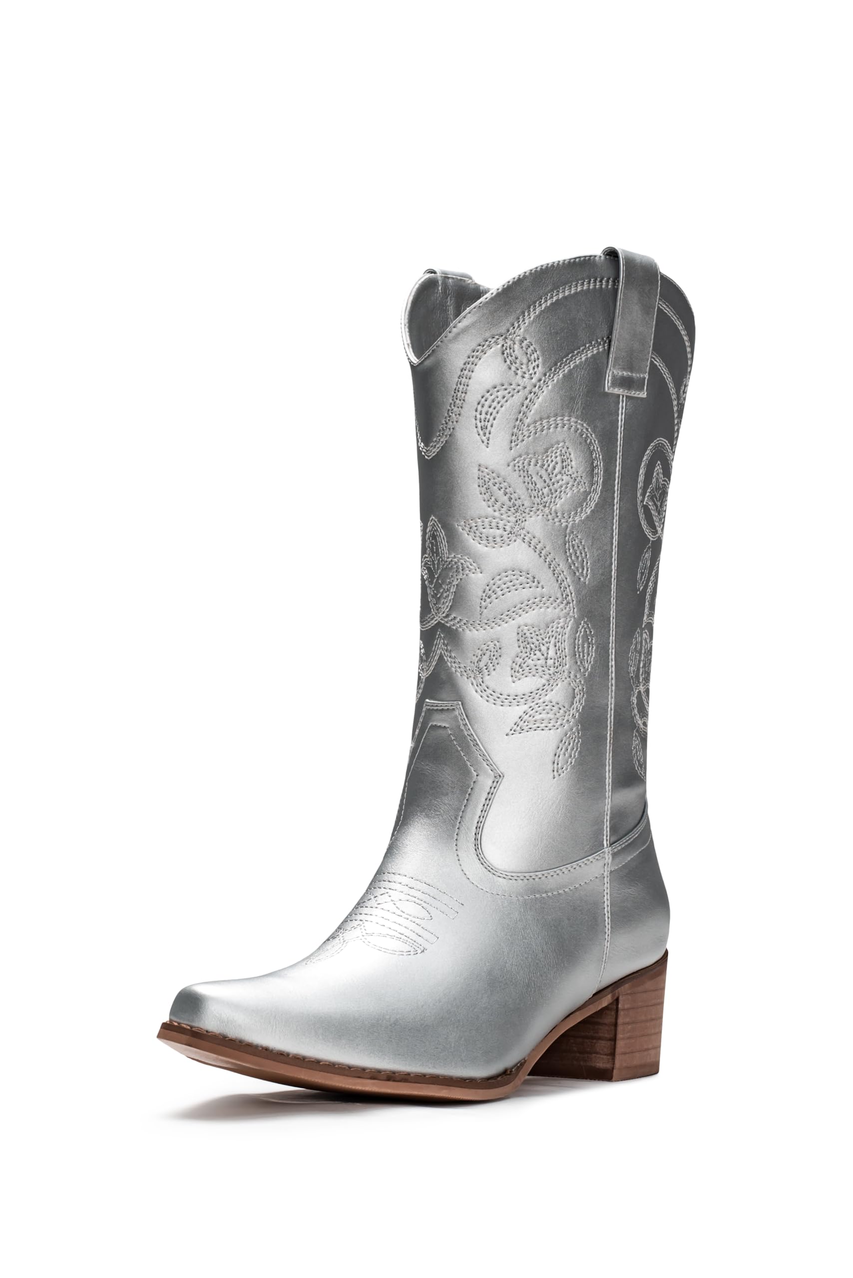 IUV Cowboy Boots For Women Pointy Toe Western Boots Cowgirl Boots