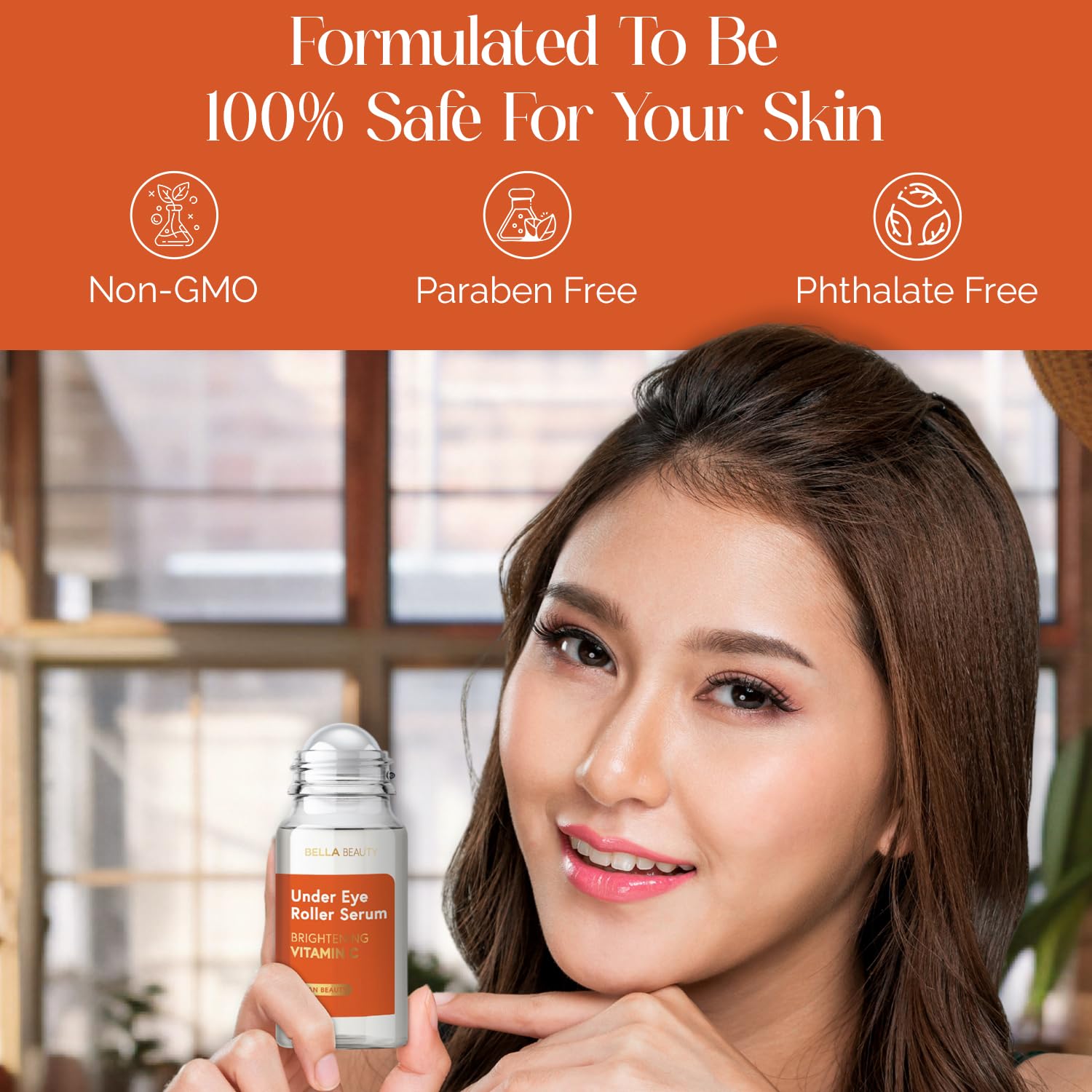 Bella Beauty Bella Beauty Eye Roller Serum With Vitamin C & Niacinamide, Reduces Puffiness, Fine Lines & Dark Circles - Image 4