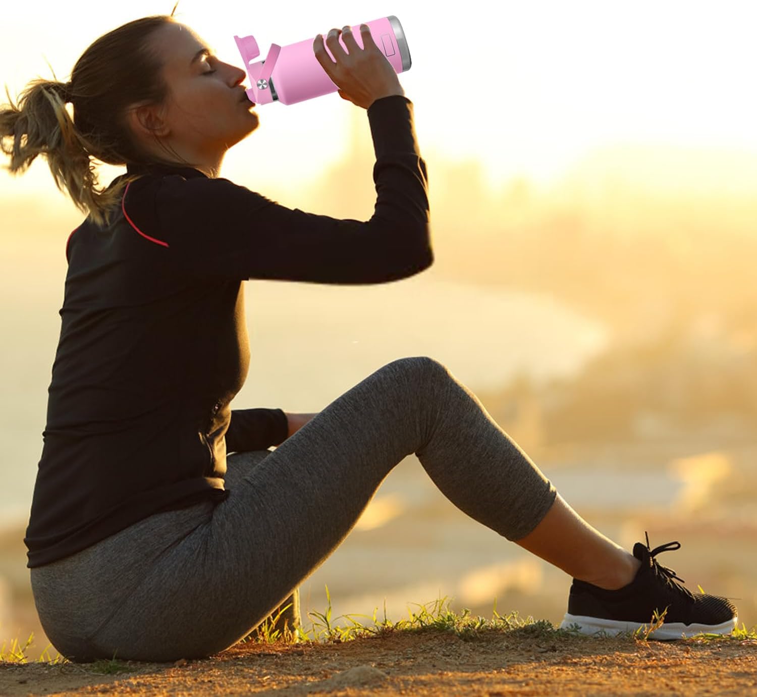 Chug Lid for YETI Rambler Lid Replacement - 12 18 26 36 64 oz and Jr. 12 oz Kids Bottle, Flex Handle Spout Cap for YETI Straw Lid Accessories, Cap Top Removable Gasket Easy to Clean, BPA Free - Image 6