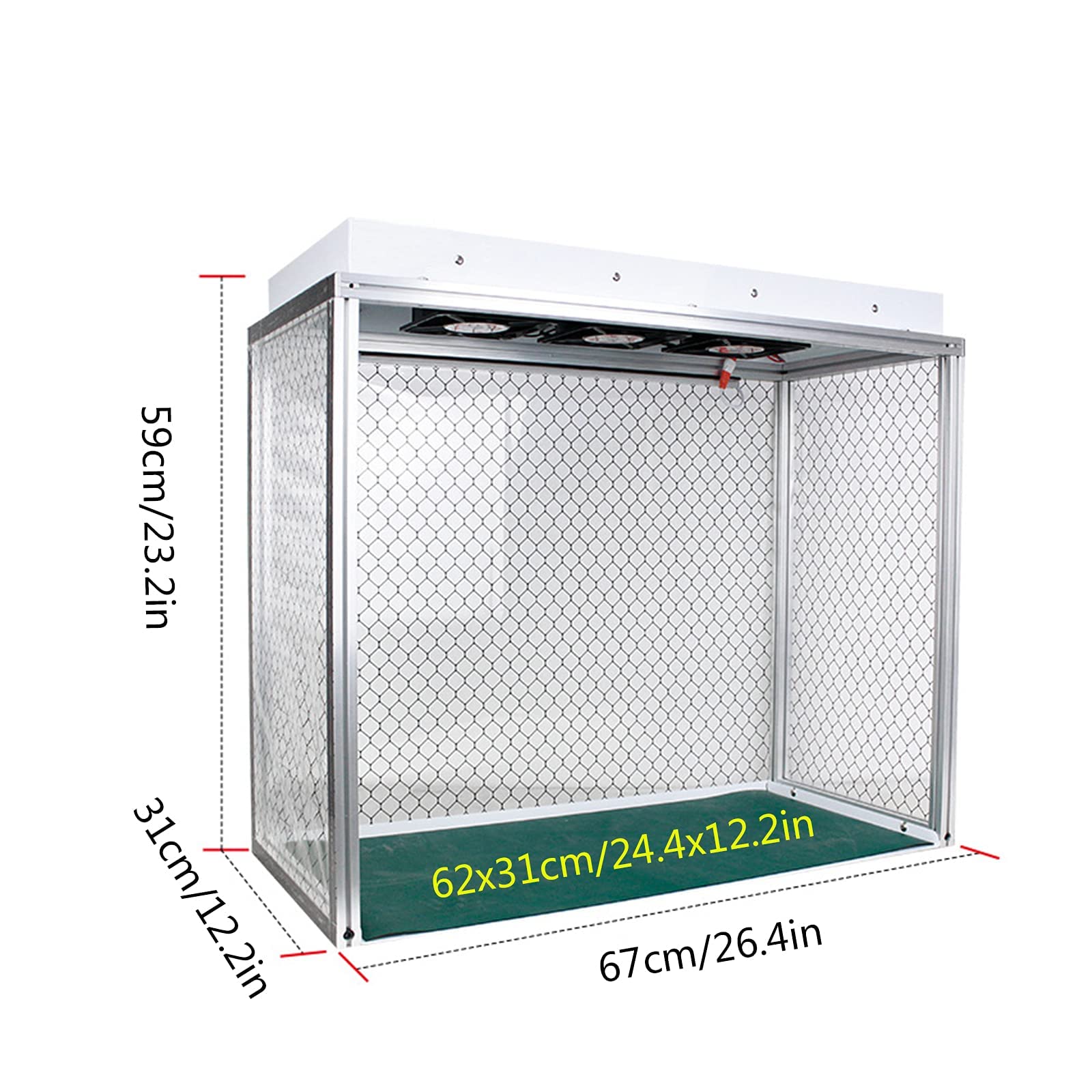 Filtro vertical de flujo laminar con tres ventiladores, estación de trabajo libre de polvo para limpieza, ideal para laboratorios y talleres