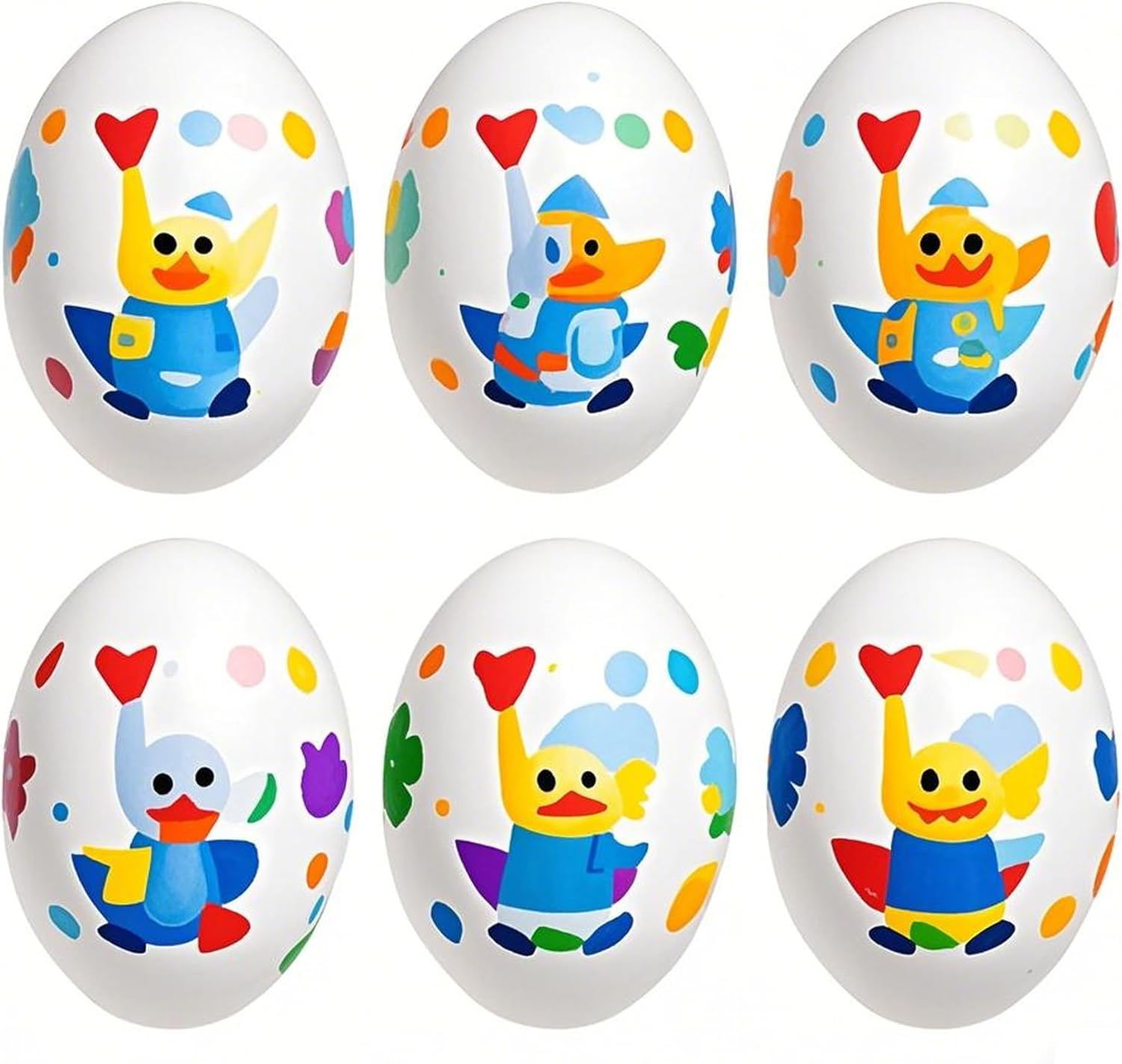 Azatemgo Chicken Eggs Fake Chicken White Eggs Easter Eggs Set of Wooden Fake Eggs to Help Lay Chickens 10 Pcs