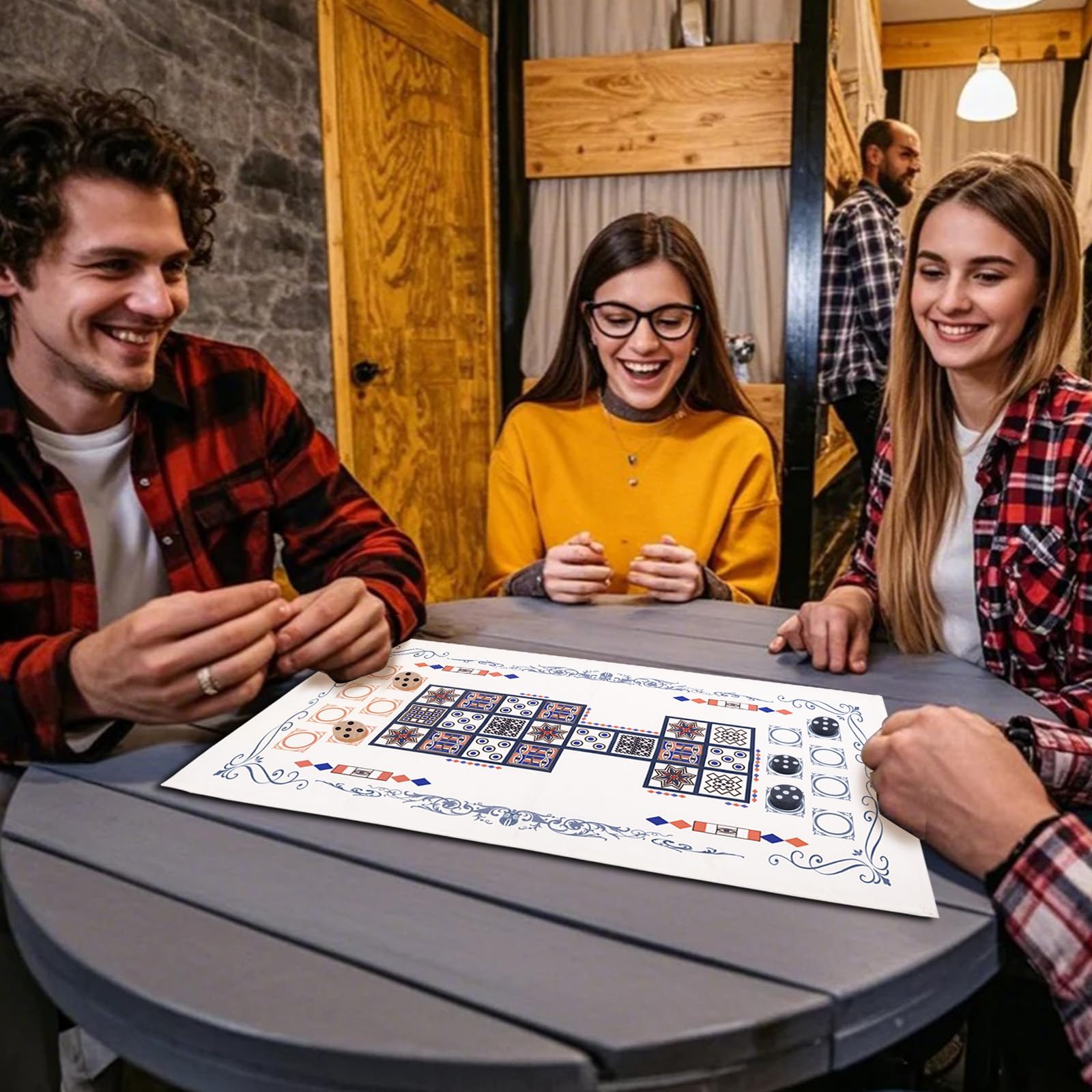 Royal Game of UR con dados piramidales, juego de mesa de estrategia antigua para adultos, juego de mesa de viaje para 2 jugadores, compacto, apto para viajes, uno de los juegos de estrategia más