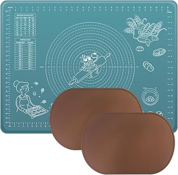 XXL Silicone Pastry Mat, Small Baking Mat, Food Grade Silicone Rolling Board