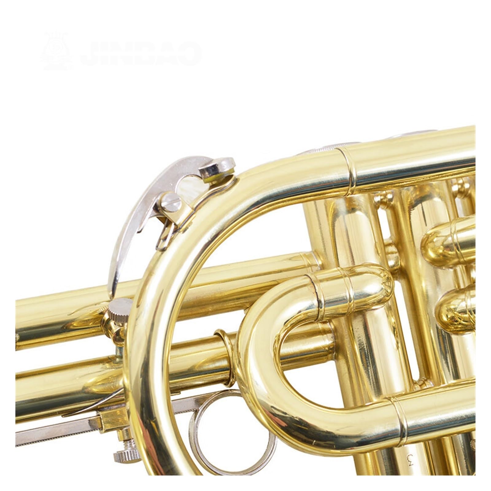 trąbka instrument Profesjonalny korpus z mosiężnej tuby B lakierowana na płasko złota trąbka z trzema klawiszami