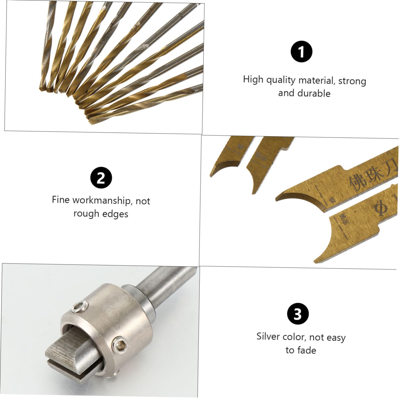 HOMSFOU Set 24 Pezzi Punte da Trapano per Perline in Legno Acciaio 6-25mm Kit per Creazione Gioielli e Decorazioni Artigianali