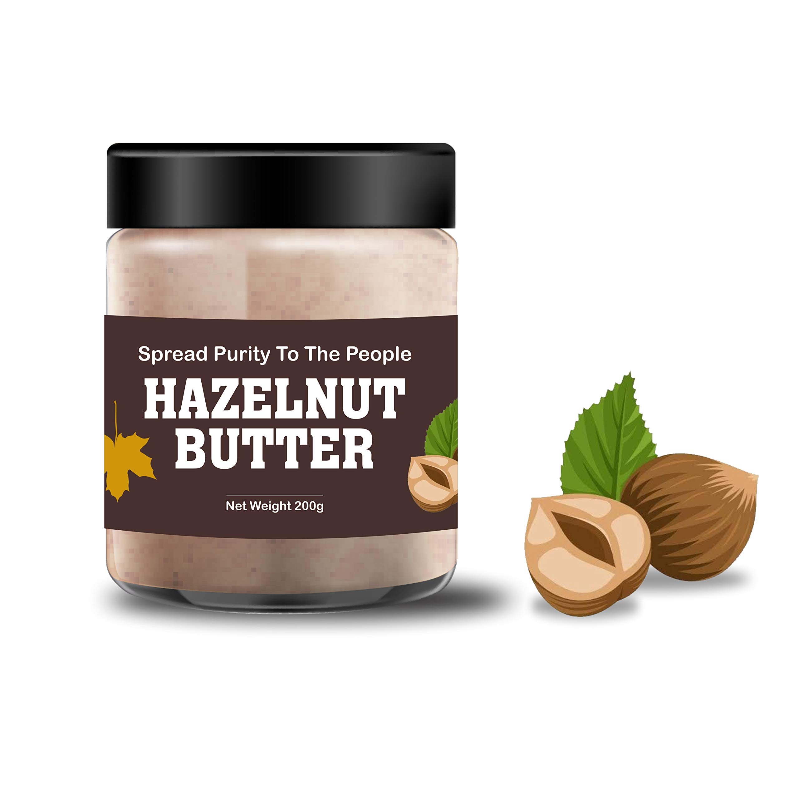 Hazelnut Butter Unsweetened, 200 Gm (No Added Sugar, Vegan, High Protein, Keto Friendly)|Handmade Luxury