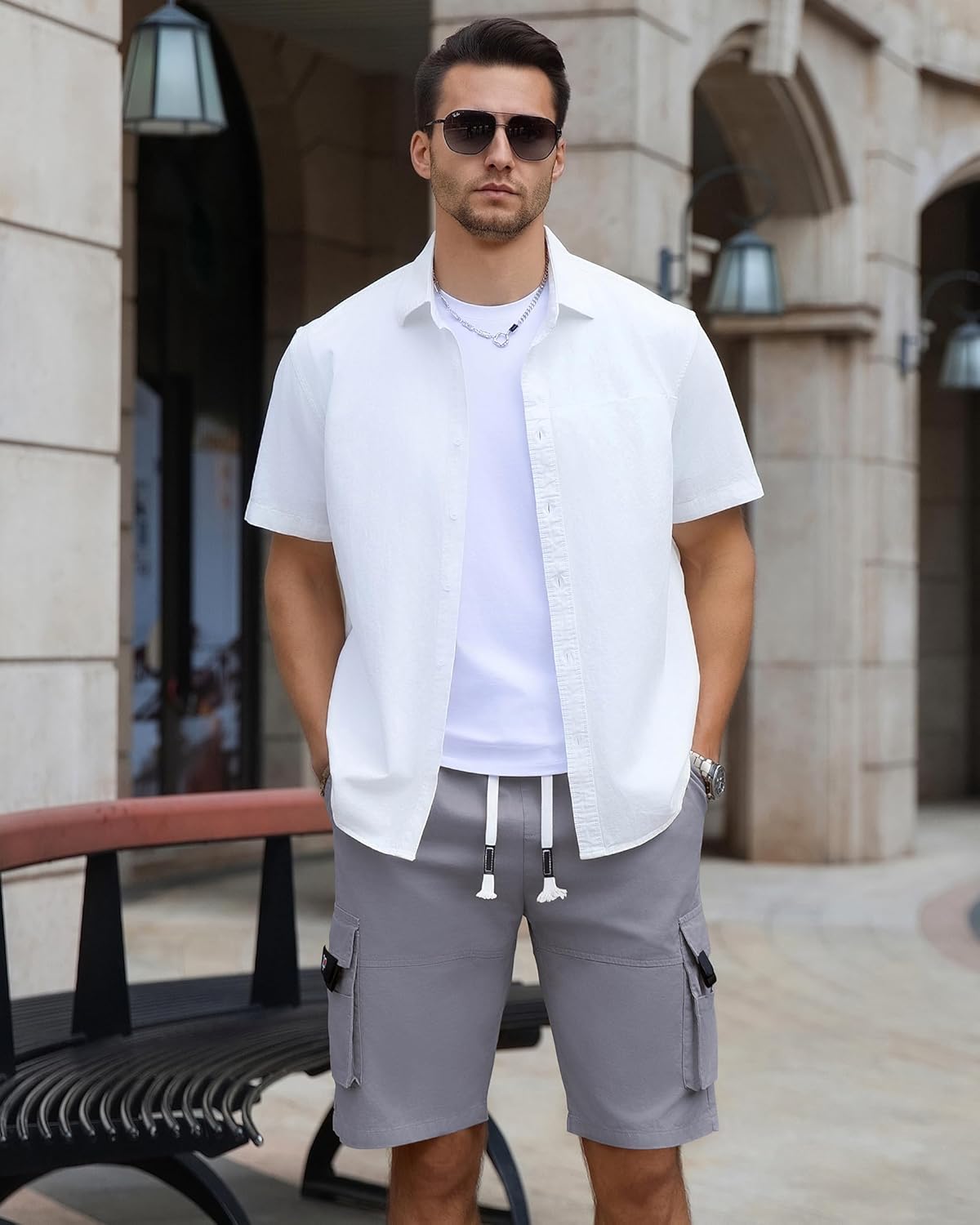 APTRO Short cargo pour hommes ceinture élastique Algeria Ubuy