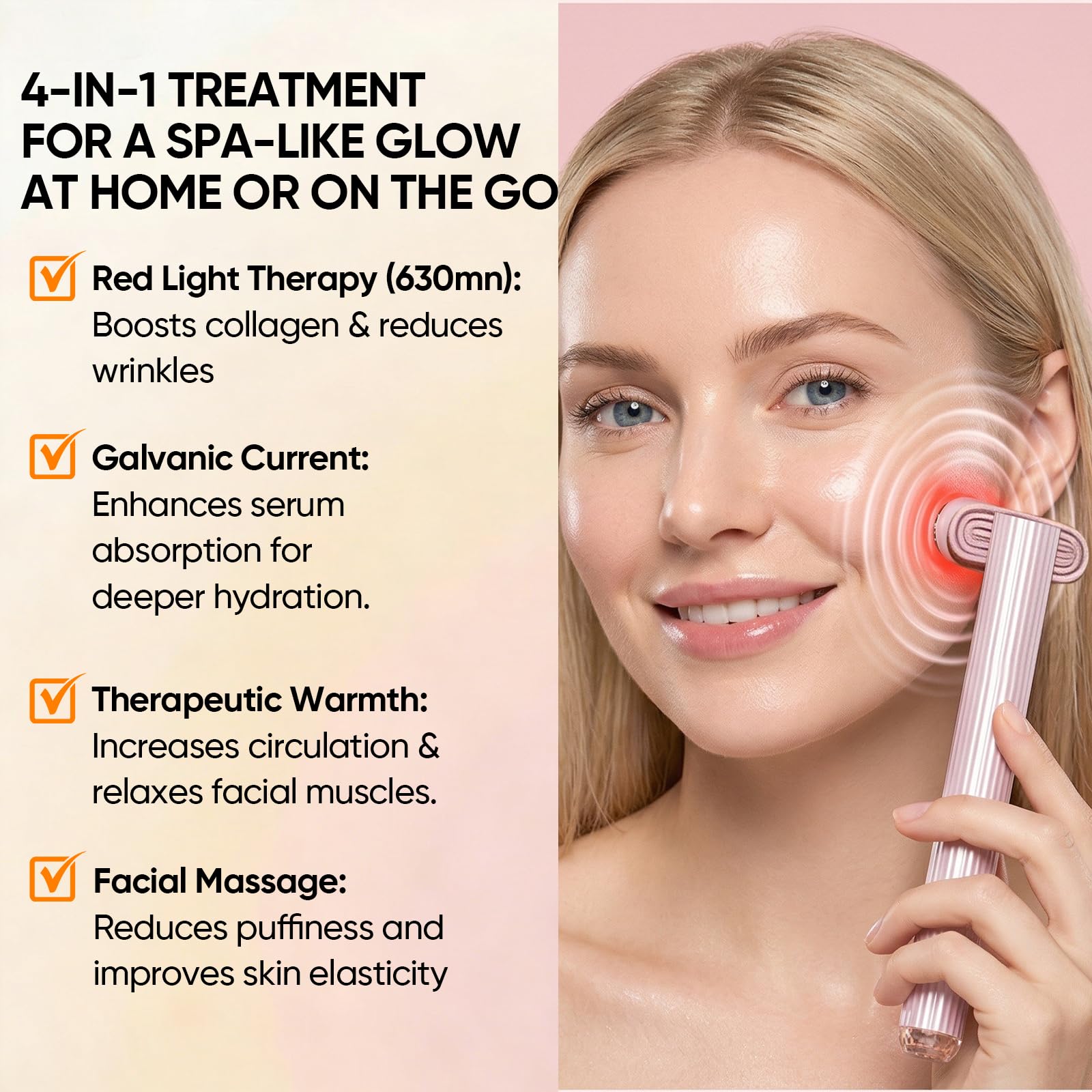 4 en 1 Masseur Yeux Multifonction avec Lumière LED, Vibration, EMS, Thermothérapie, Soin Contour des Yeux et Visage,Appareil De Soin À Domicile, Réduit Efficacement Les Cernes/Poches Sous Les Yeux (A)