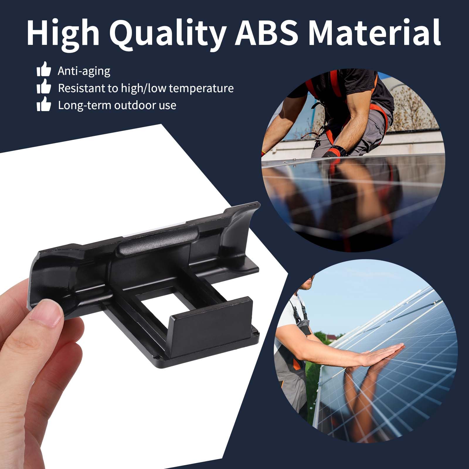 24 Stück Solarpanel Wasserablauf Clips - Schlamm-Entfernungsclips Für PV Module 30mm