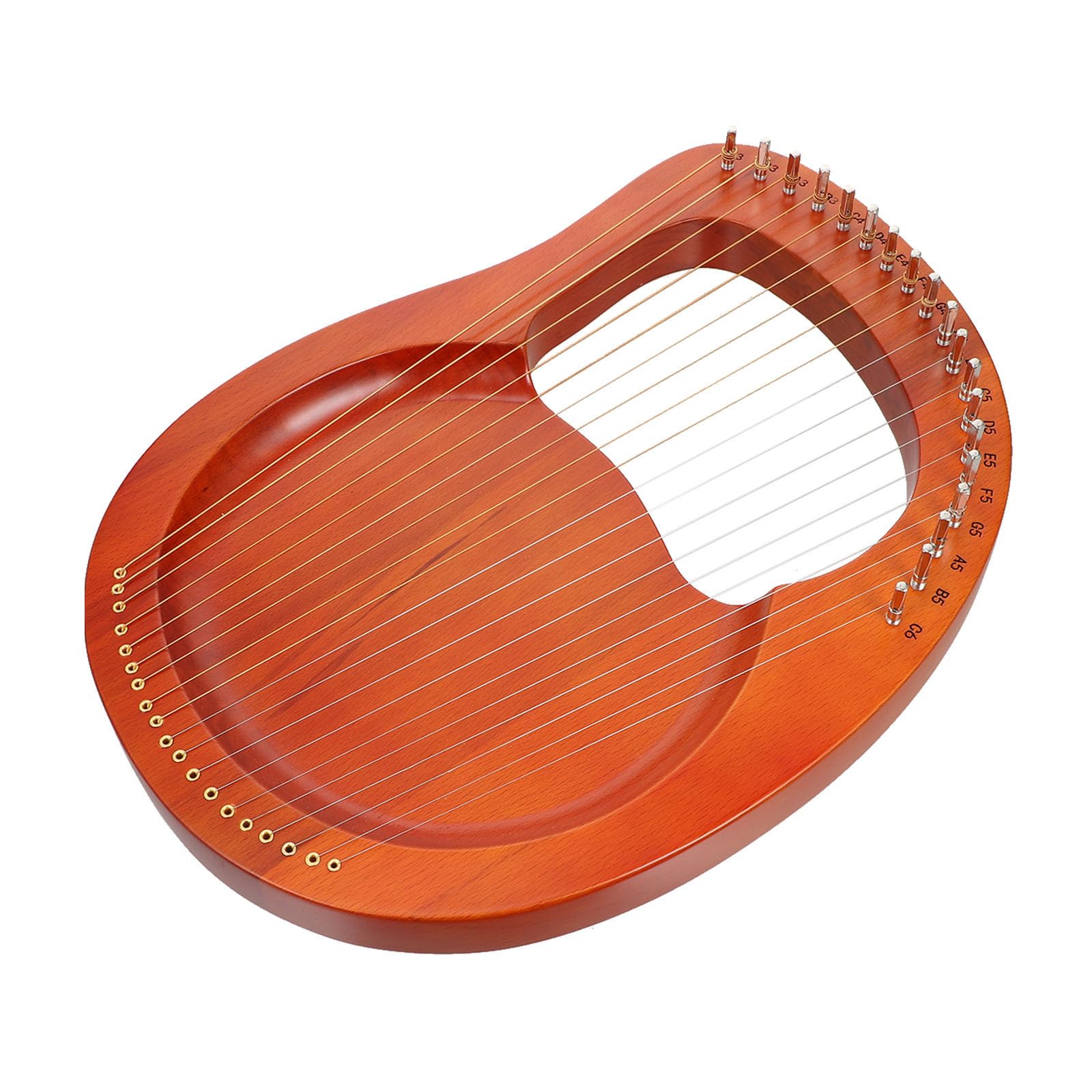 PRETYZOOM Lira Design Compatto e Portatile in Plastica Marrone a 19 Corde Suono Melodioso Strumenti Musicali a Corda Principianti