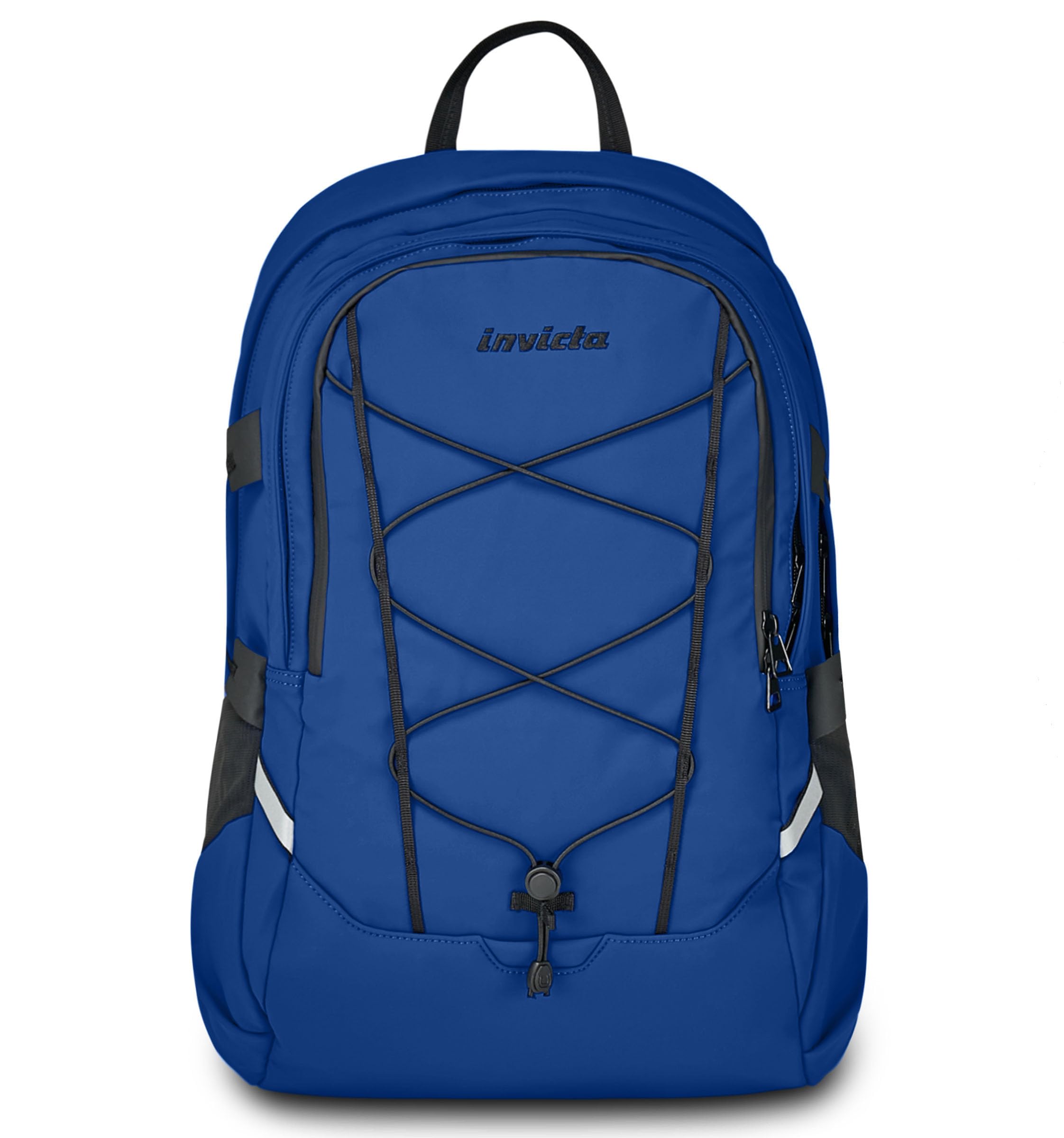 Invicta Zaino Lavoro Invict-Act Plus, Blu, Doppio Scomparto Con Tasca PC 14", Tasca Borraccia e Fondo Rinforzato, Zaino Capiente e Versatile da 29 L Per Ufficio e Università, Per Uomo e Donna