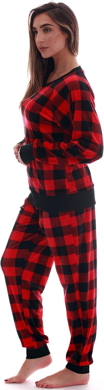 #followme Women’s Jogger Pajama Pants Set Ultra-Soft Velour PJs - Image 4
