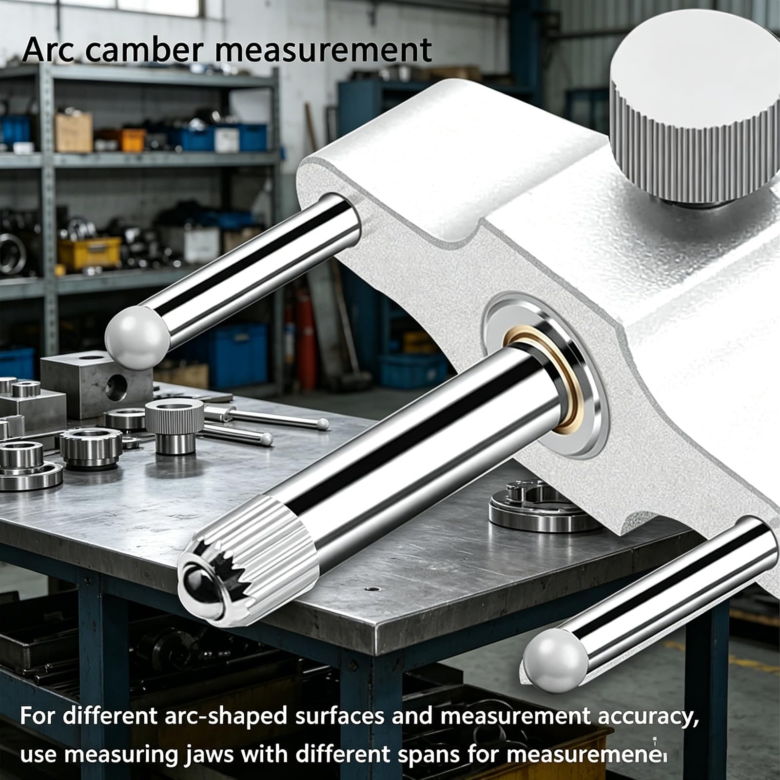 MObyat Calibro per Raggi Ad Alta Precisione, Calibro Digitale Multifunzione con 5 Griffe di Misurazione 10mm/20mm/30mm/60mm/100mm, Raggio: 5-700mm, Campo di Prova: 0-12,7mm, per Marmo