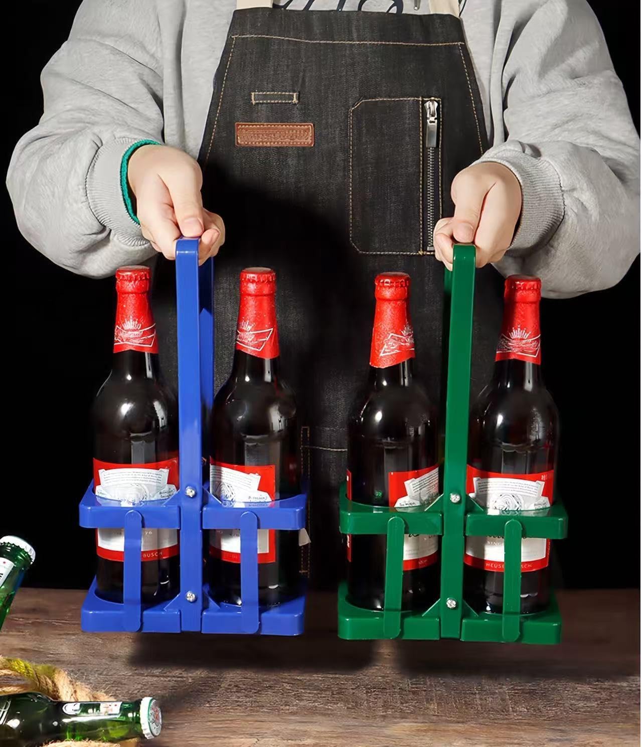 Reusable Drink Carrier with Handle 2/4/6 Pack, Foldable Cup Holder for Delivery Drivers Essentials, Portable Drink Caddy for Car, Compatible with Doordash/GrubHub Eats Accessories (yellow, 2 cups) - Image 2