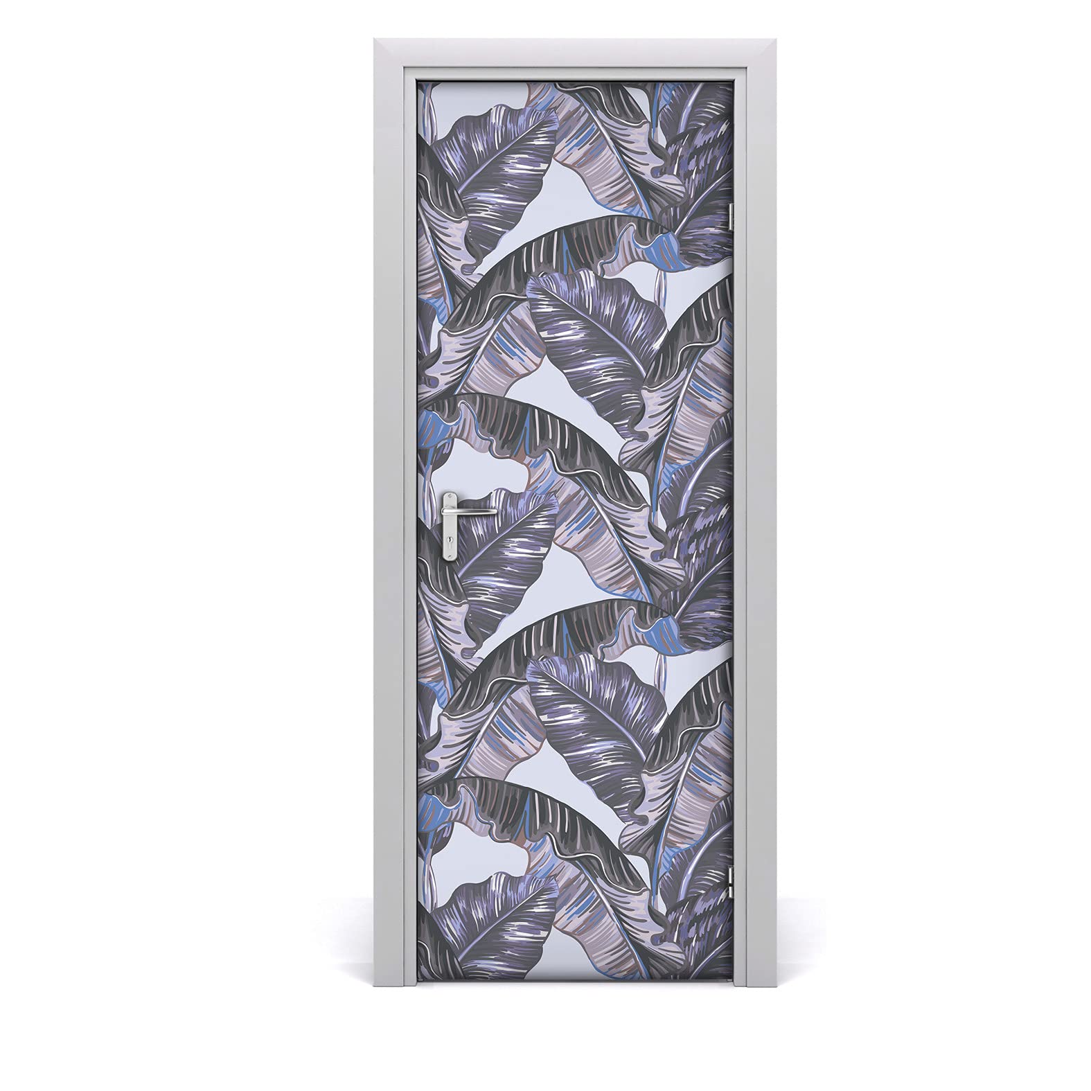 Autocollant de porte imperméable 70x200 feuilles de palmier