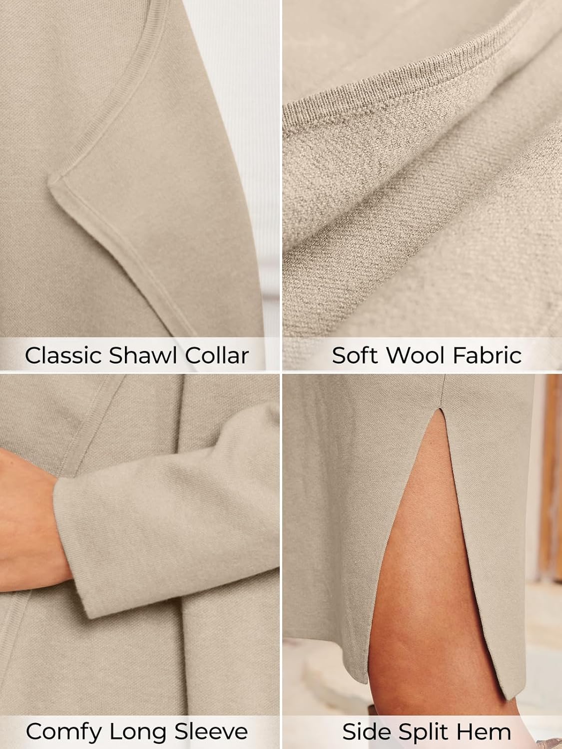 LILLUSORY Women's Long Cardigan Sweaters Oversized Fall Dressy Coatigan Jackets Trendy Knit Winter Coats - Image 6