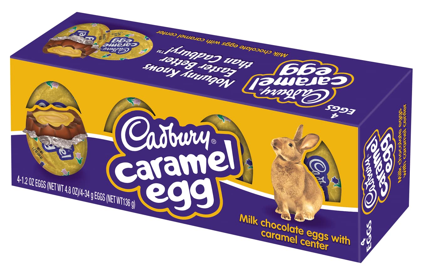 CadburyCaramel Eggs, 4-count Box, 4.8-Ounce
