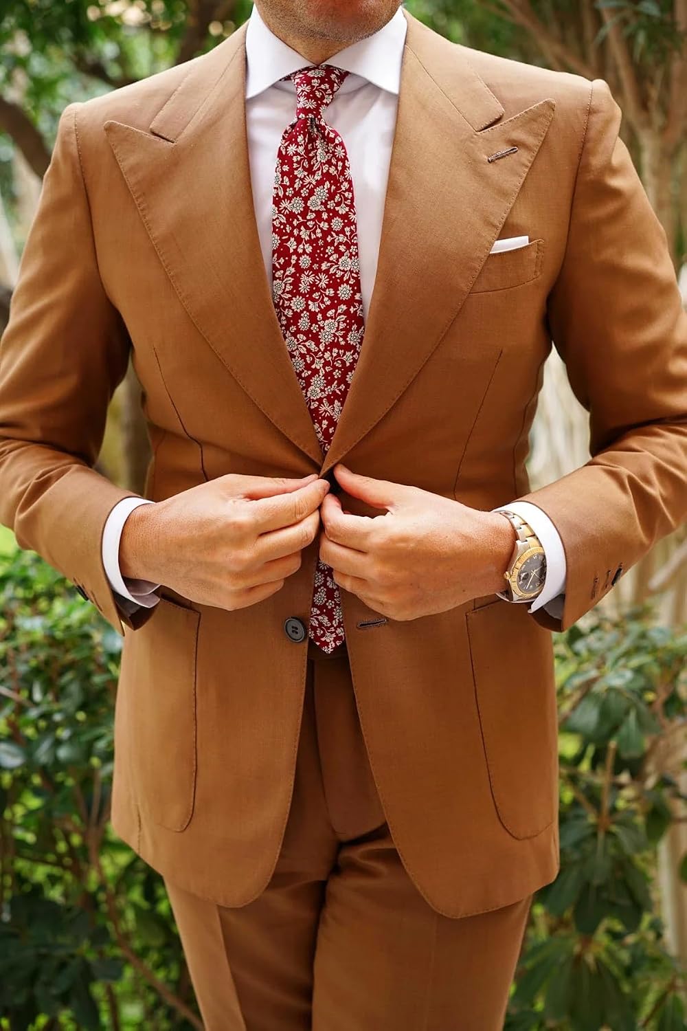OTAA Floral Necktie Casual Ties for Men - Perfect Neck Tie for Groomsmen Wedding Ties or Formal Occasions