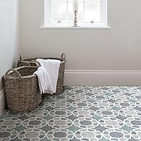 Vista 3 de FloorPops Blue Rajah Peel & Stick Floor Tiles, FP3569