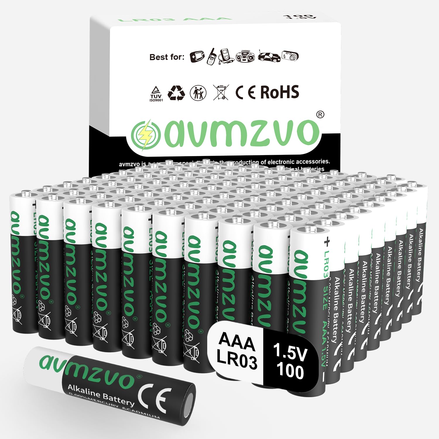 LR03 1.5V AAA Batteries 60 Pack Durable Power Powerful Alkaline Batteries Can Be Used for Toys, Alarm Clocks and Other Electronic Devices — view 9