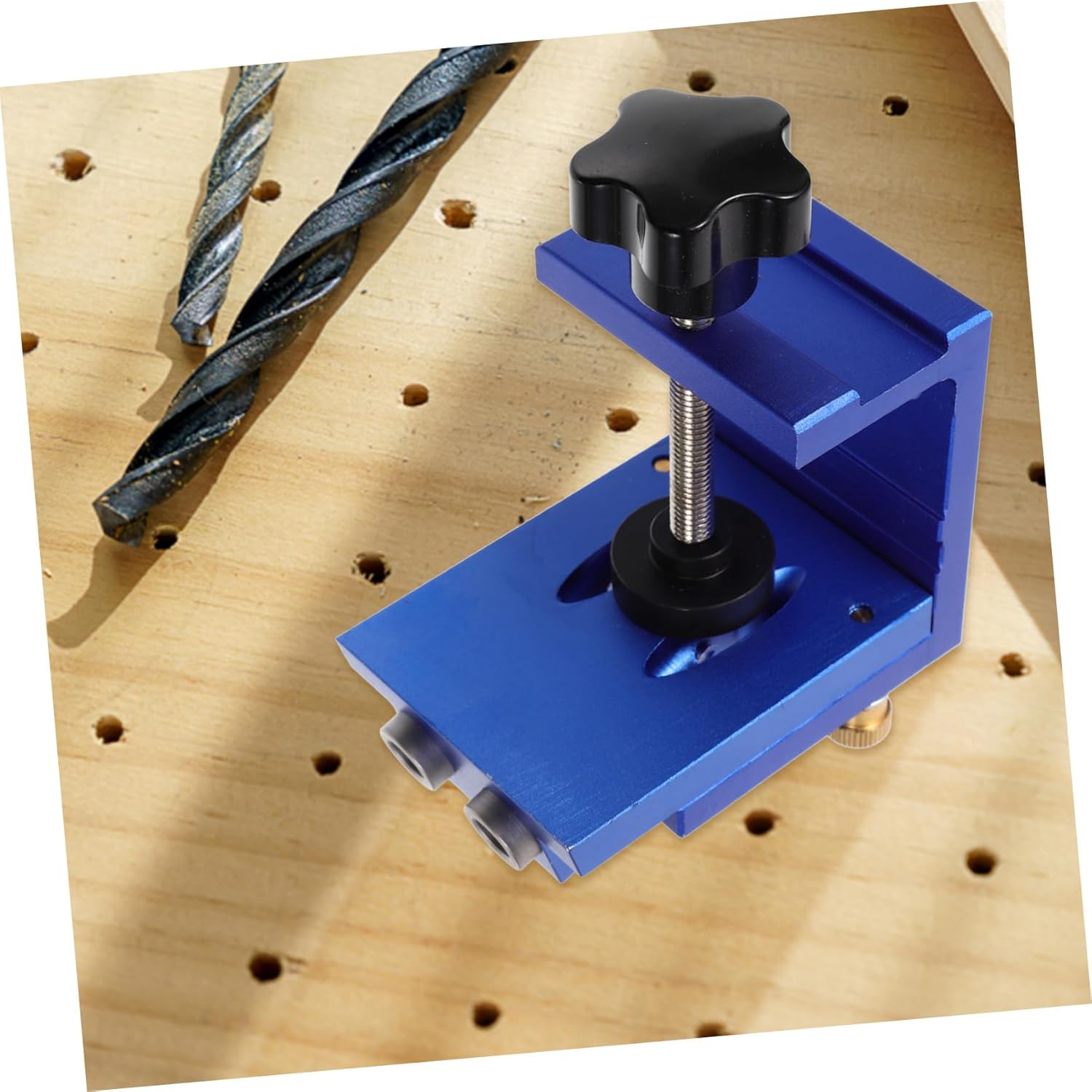 15 Degree Portable for Pocket Hole Jig Pocket Hole System Jig Kit Aluminum Alloy Woodworking Tool 9mm Plug Diameter Random